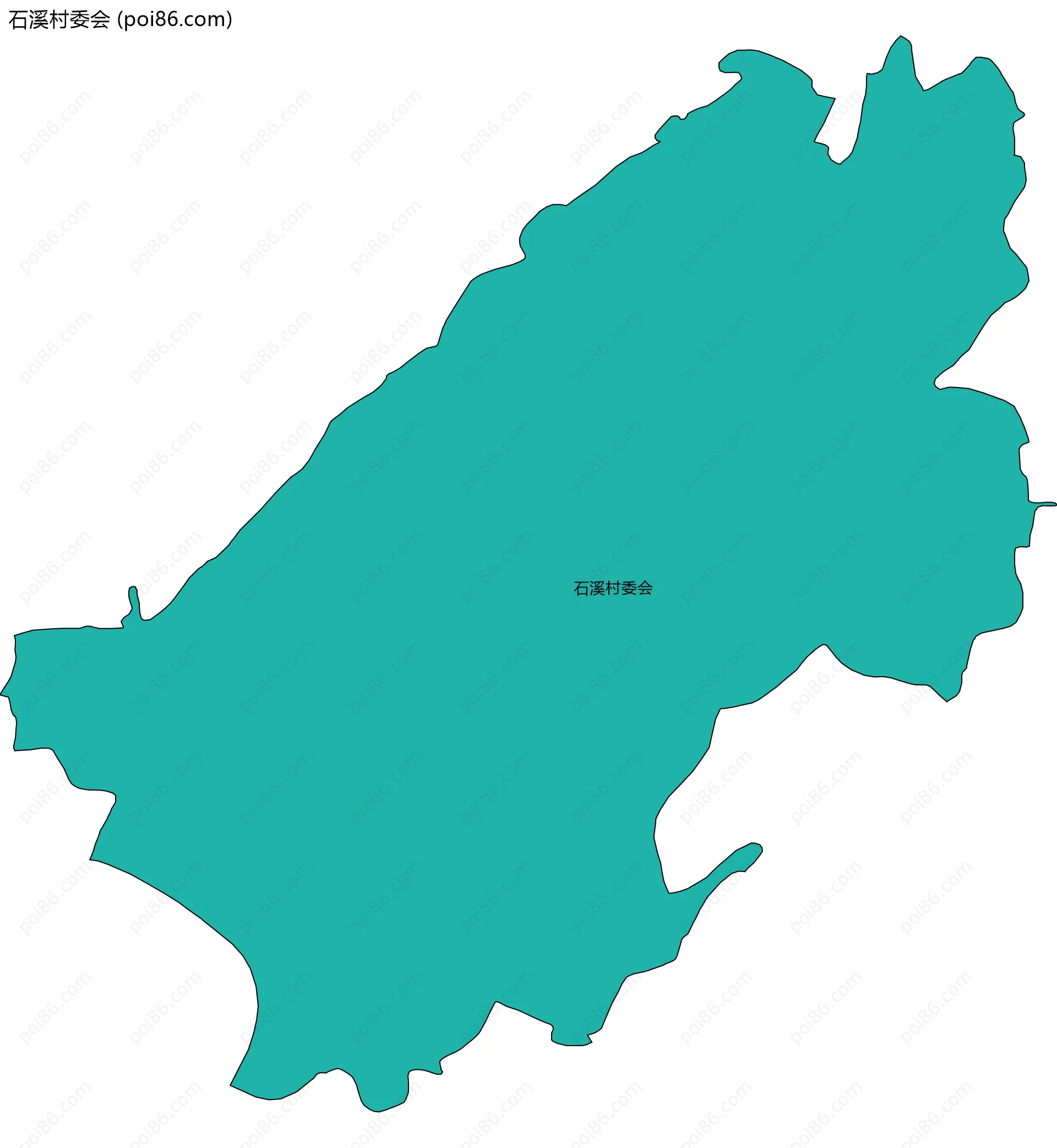 石溪村委会边界地图