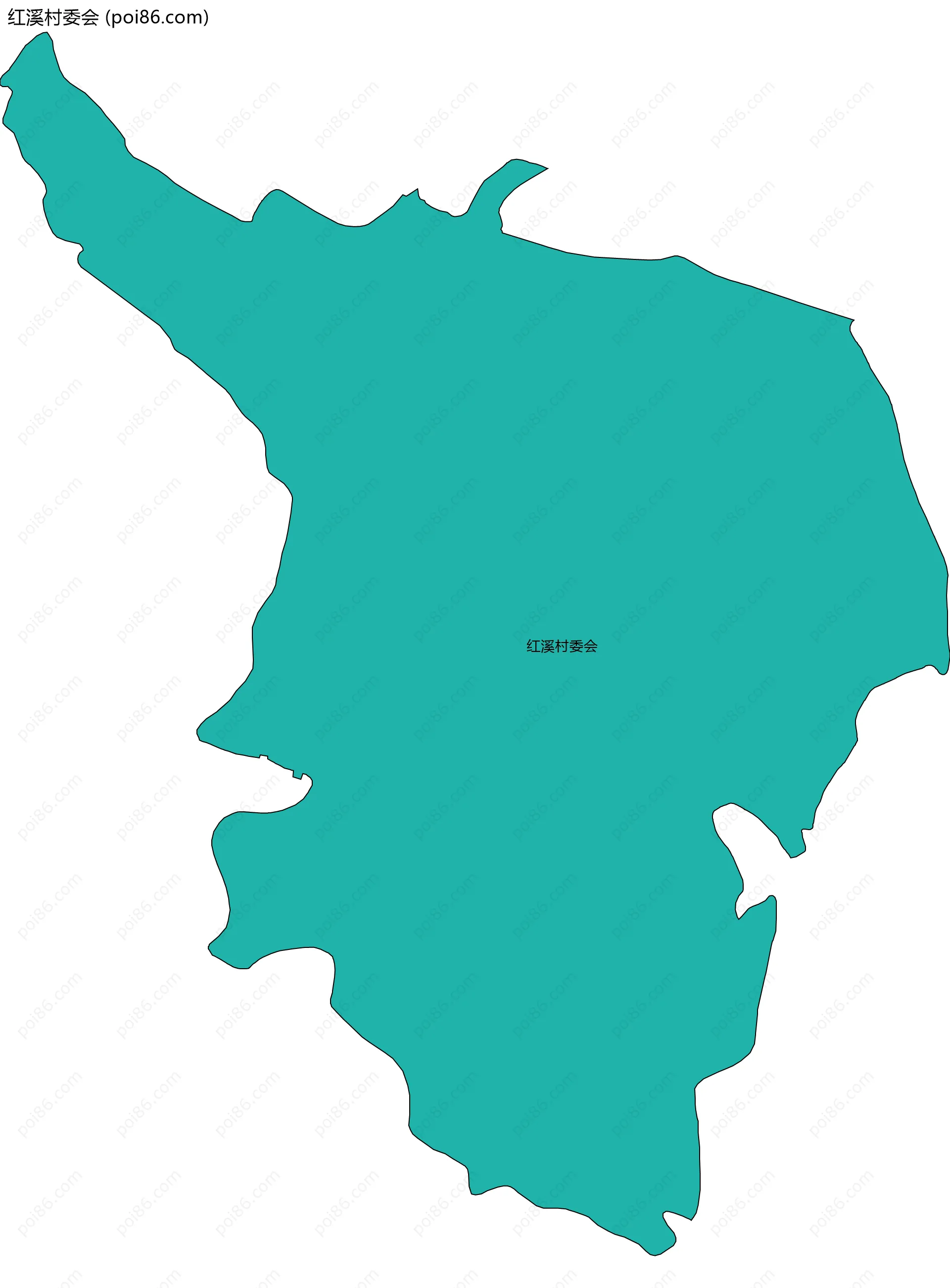 红溪村委会边界地图