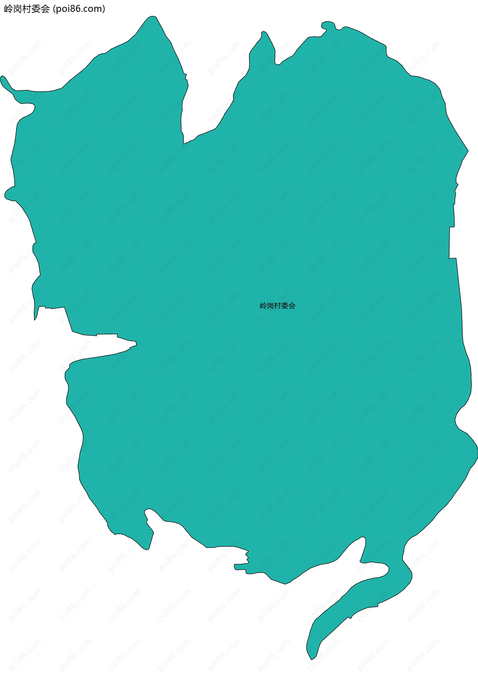 岭岗村委会边界地图