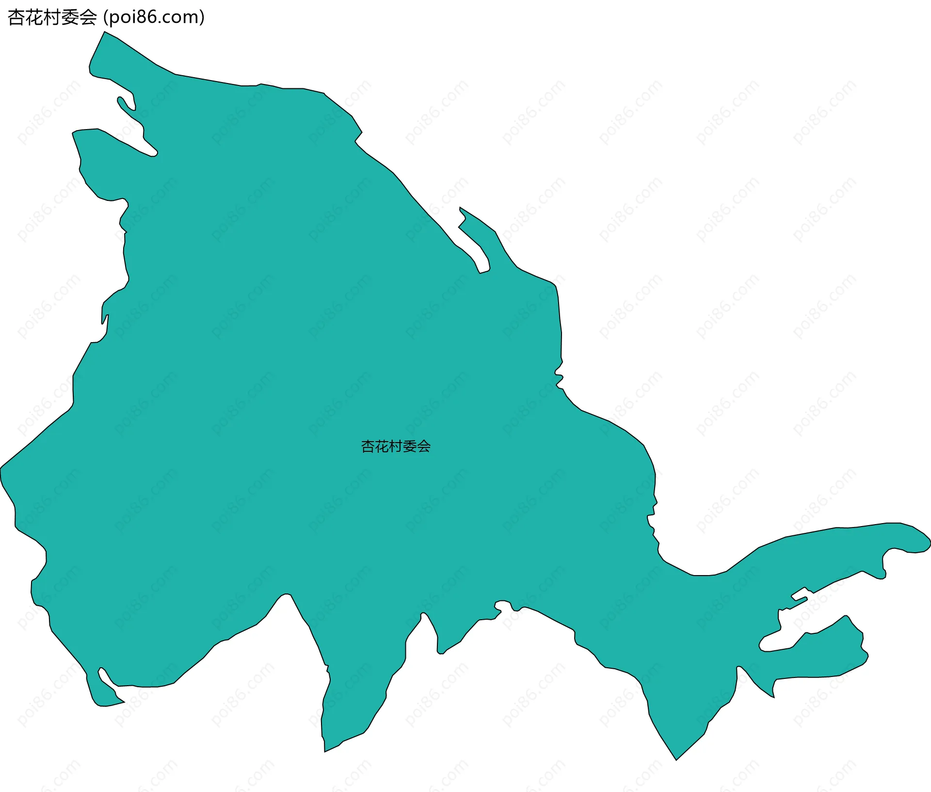 杏花村委会边界地图
