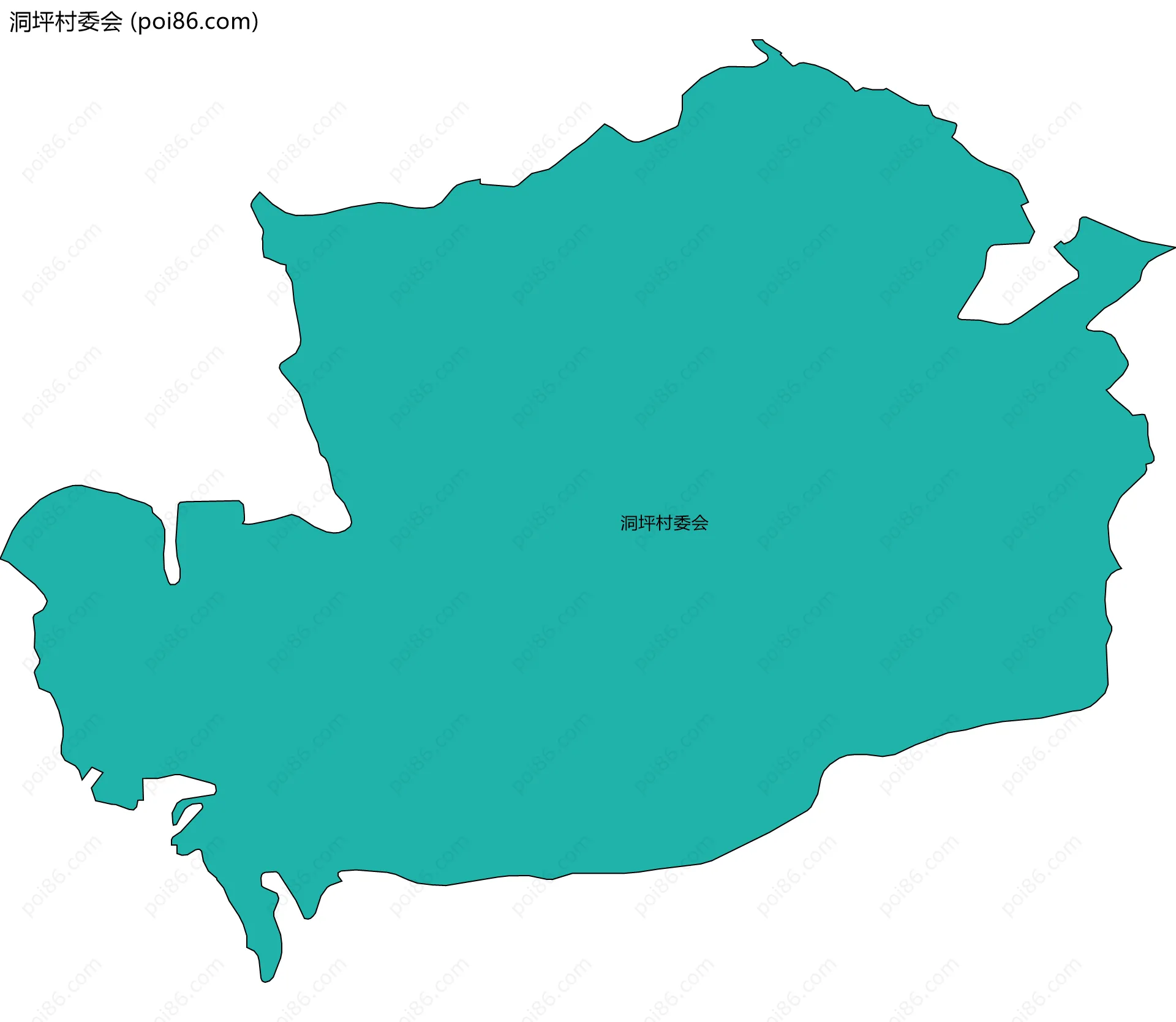 洞坪村委会边界地图