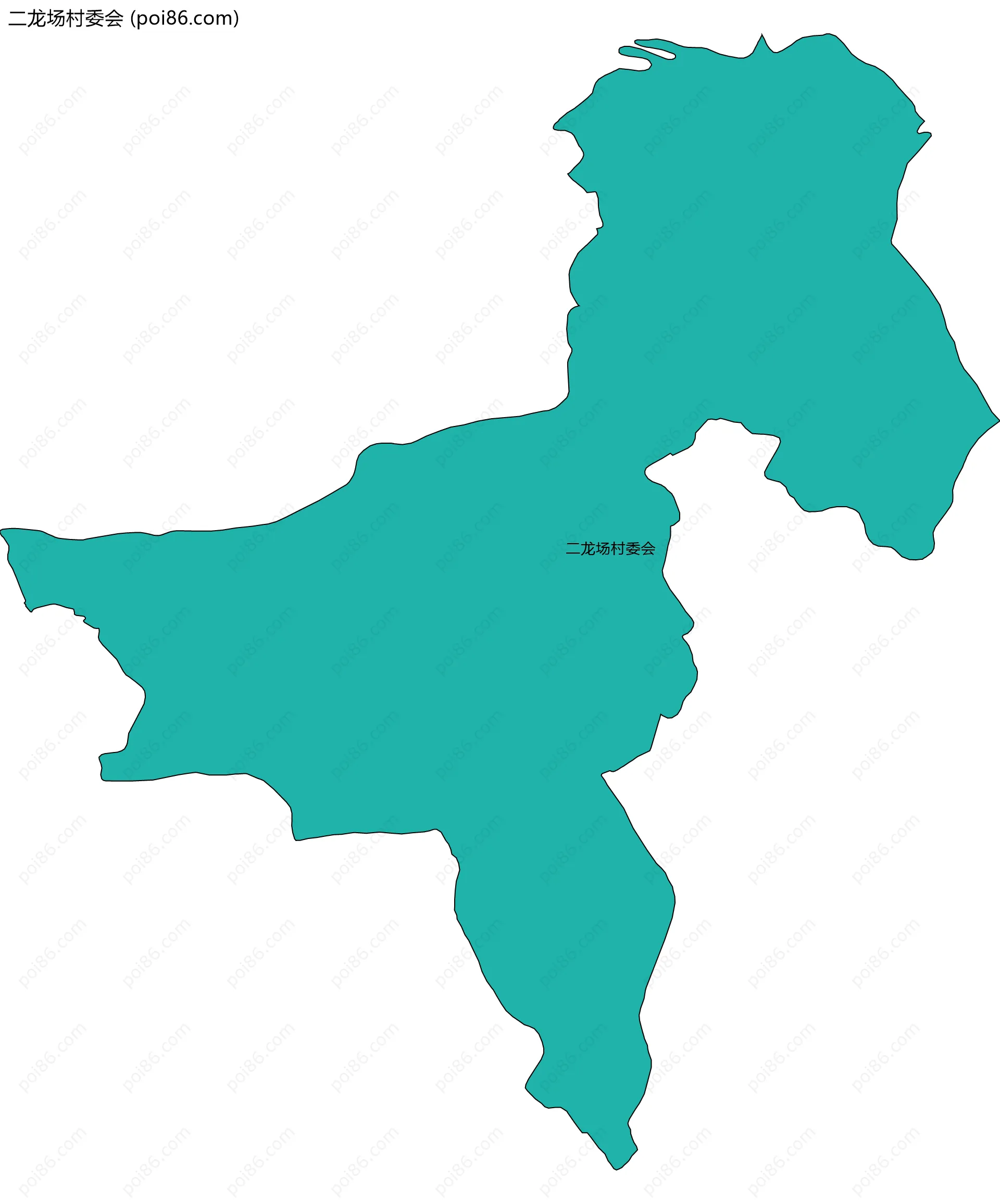 二龙场村委会边界地图