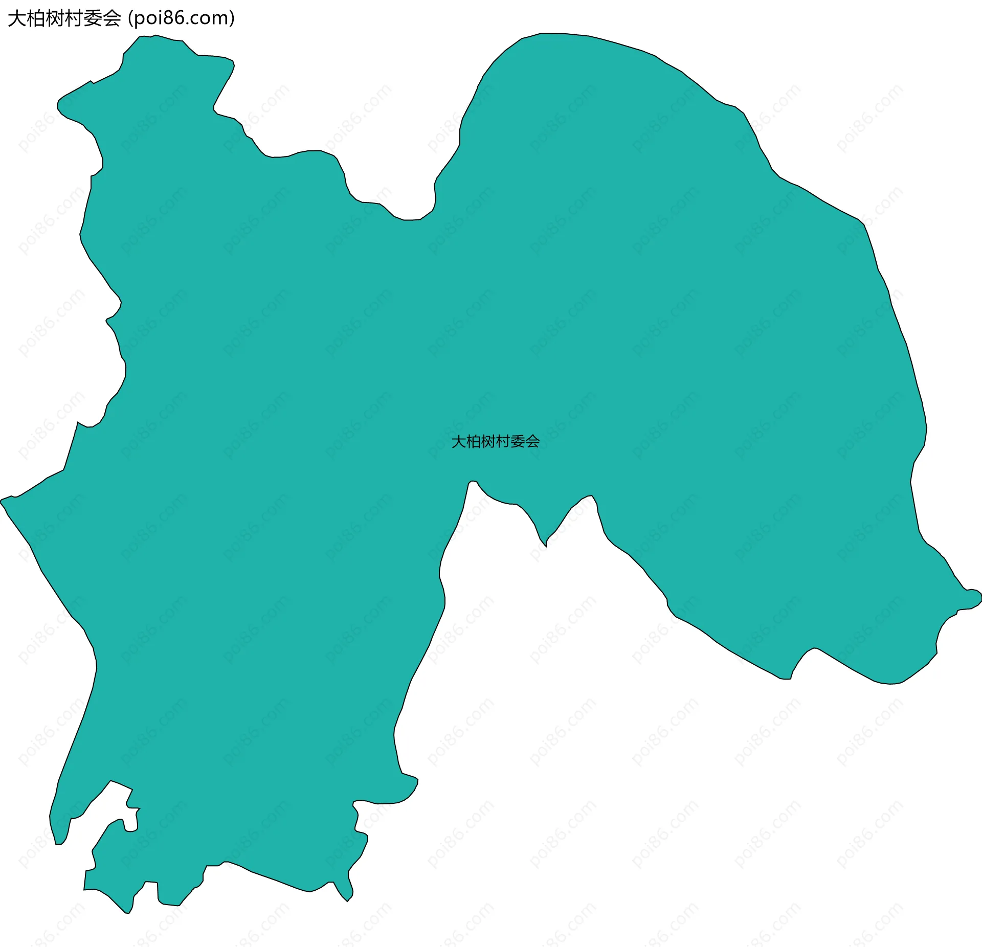 大柏树村委会边界地图