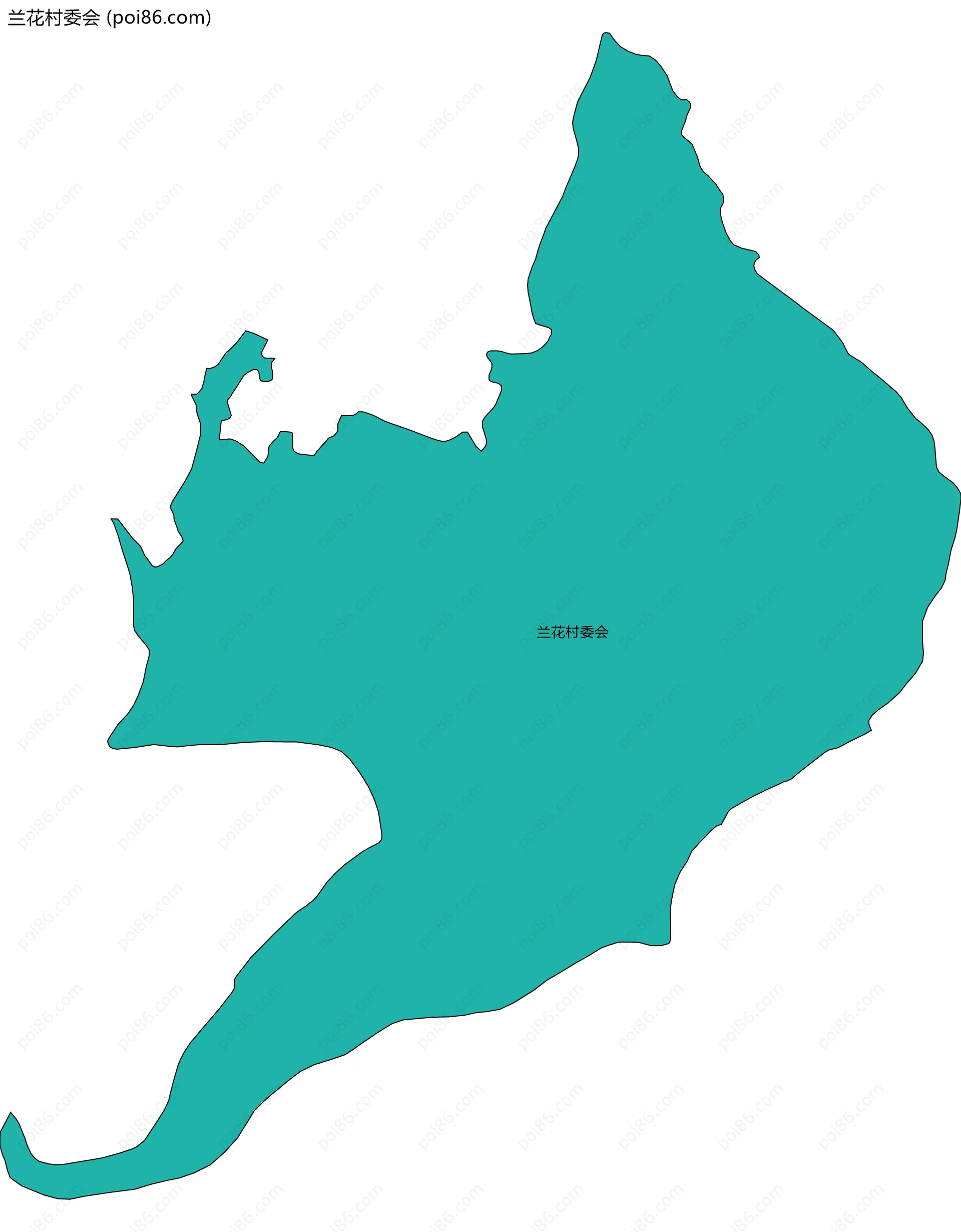 兰花村委会边界地图