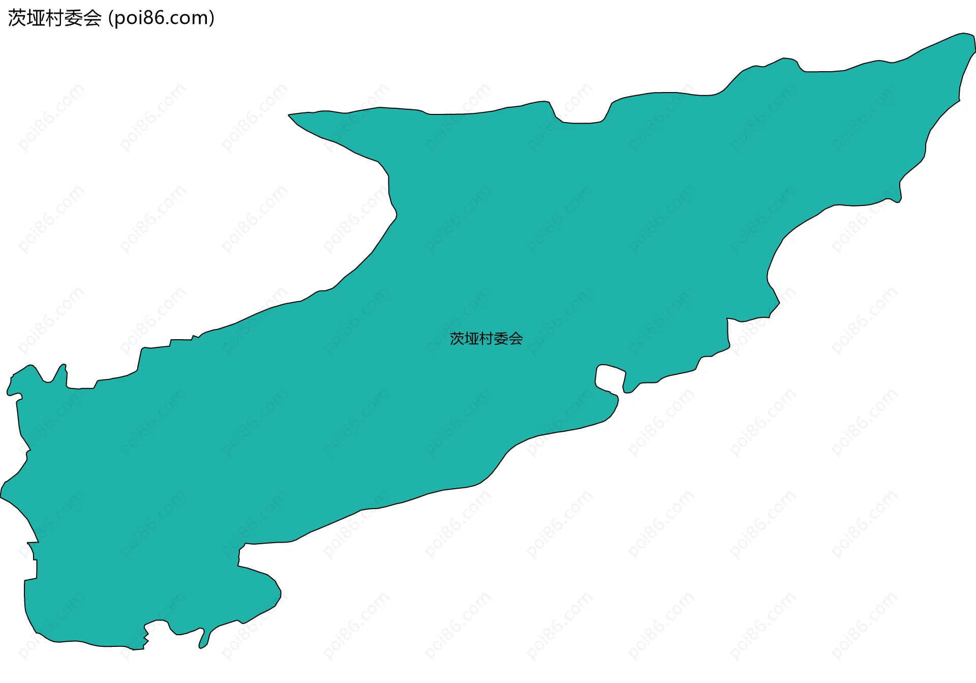茨垭村委会边界地图