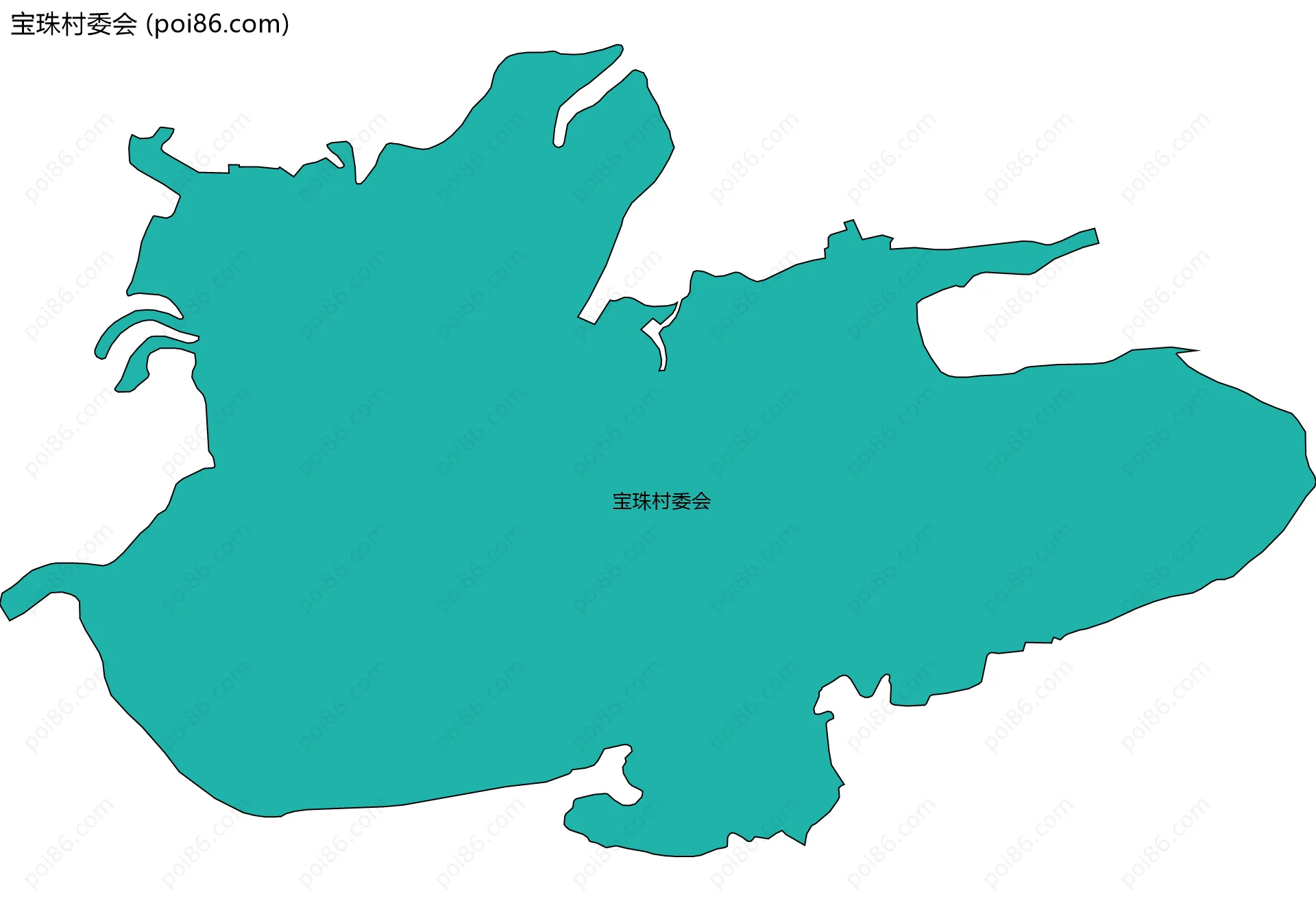 宝珠村委会边界地图
