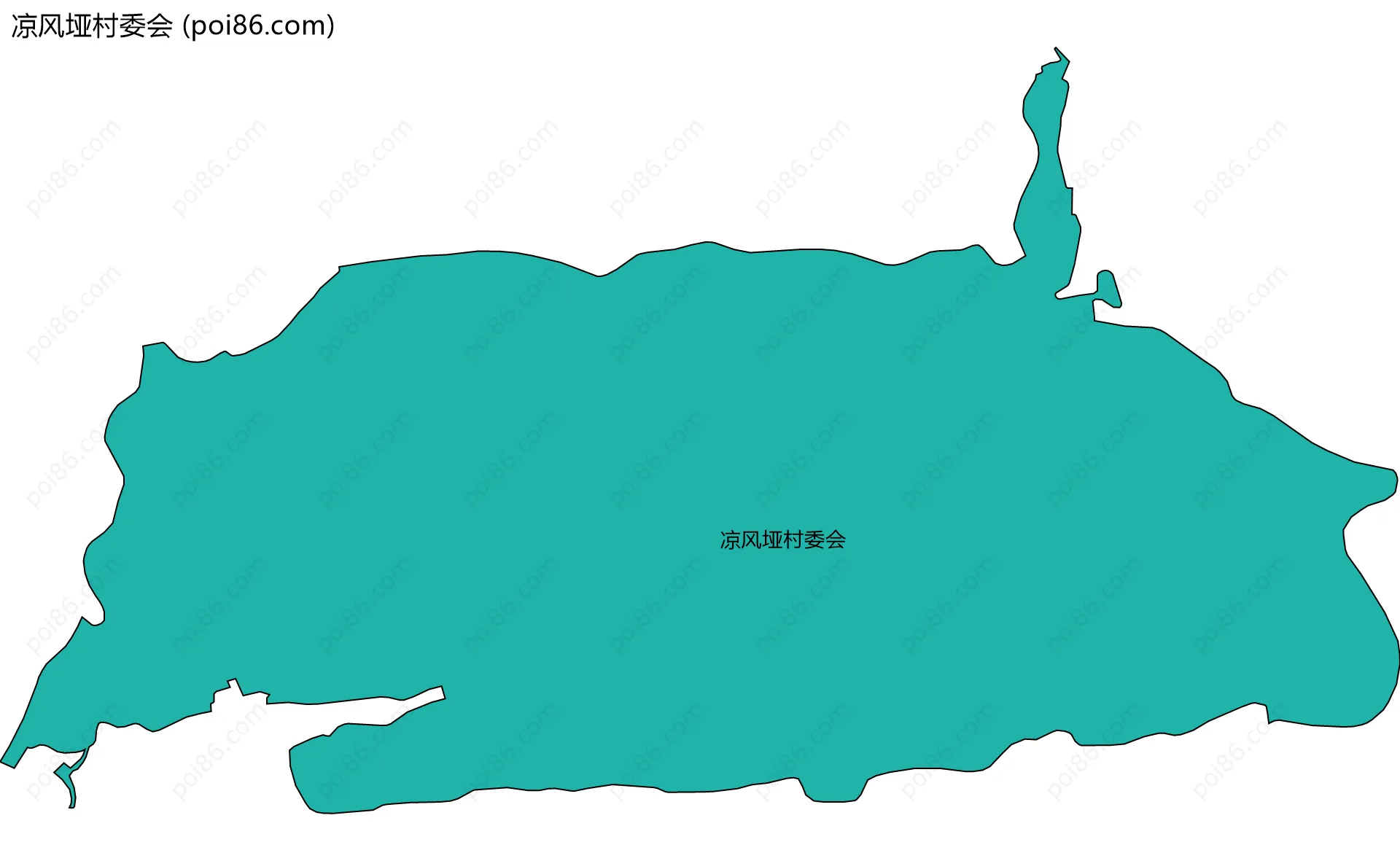 凉风垭村委会边界地图