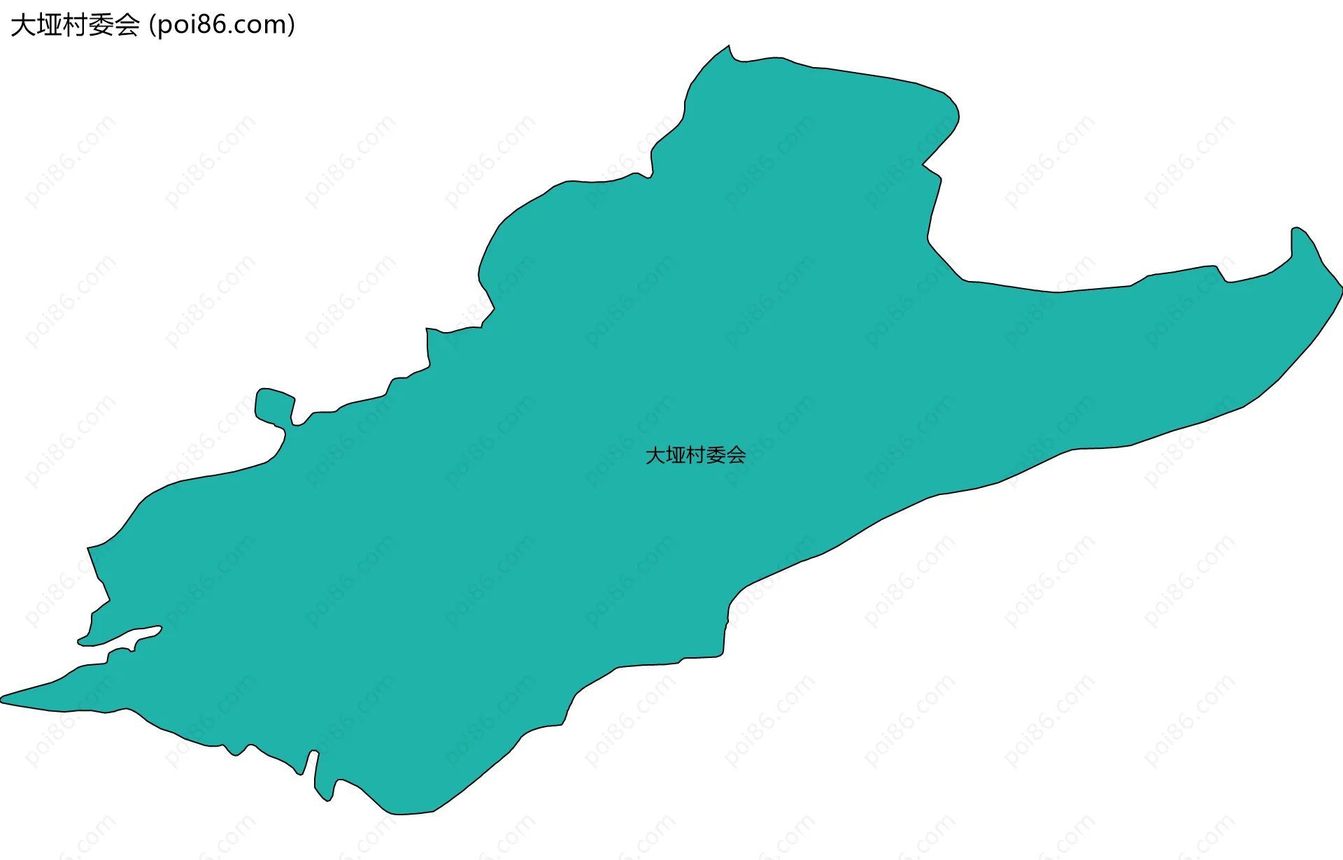 大垭村委会边界地图