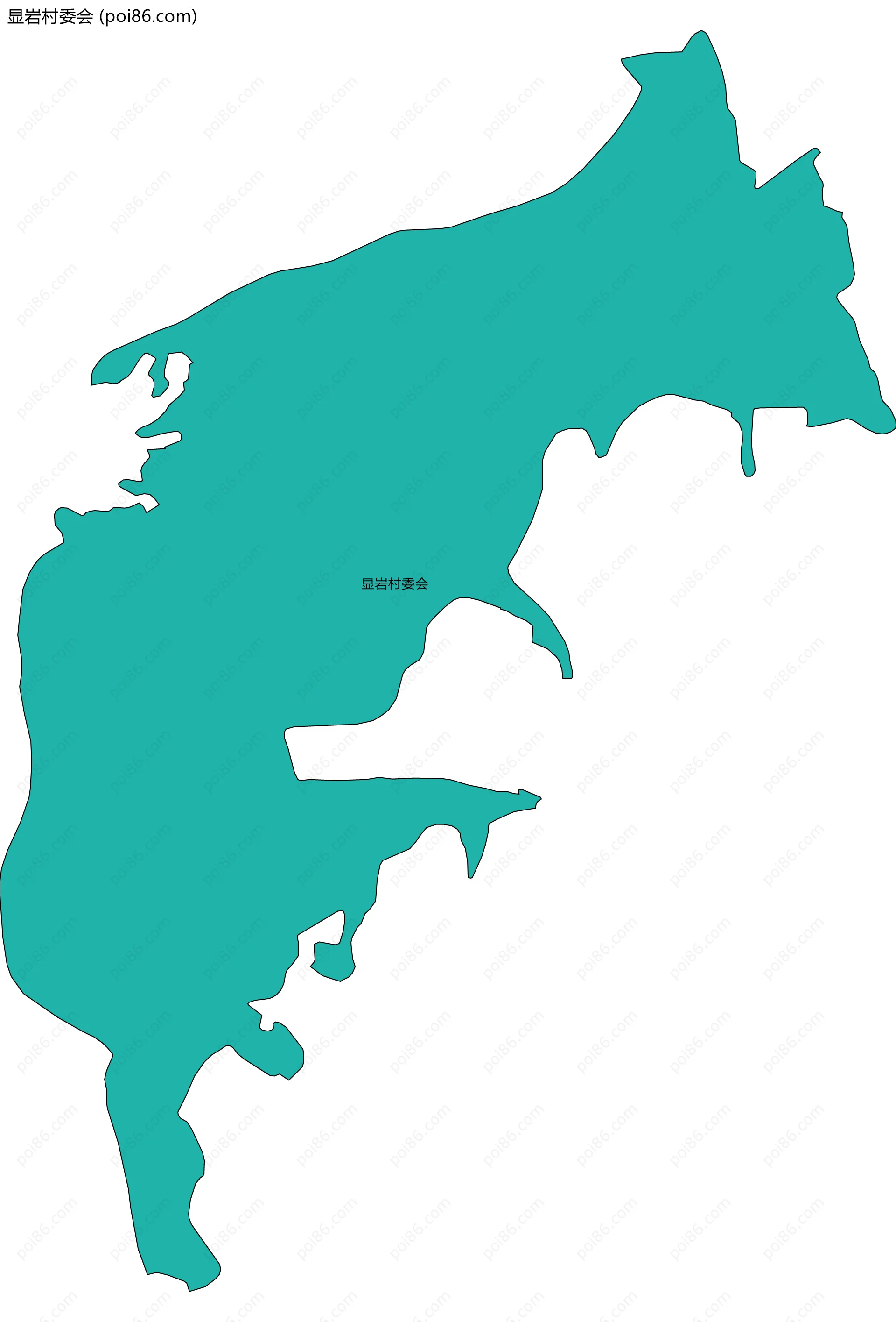 显岩村委会边界地图