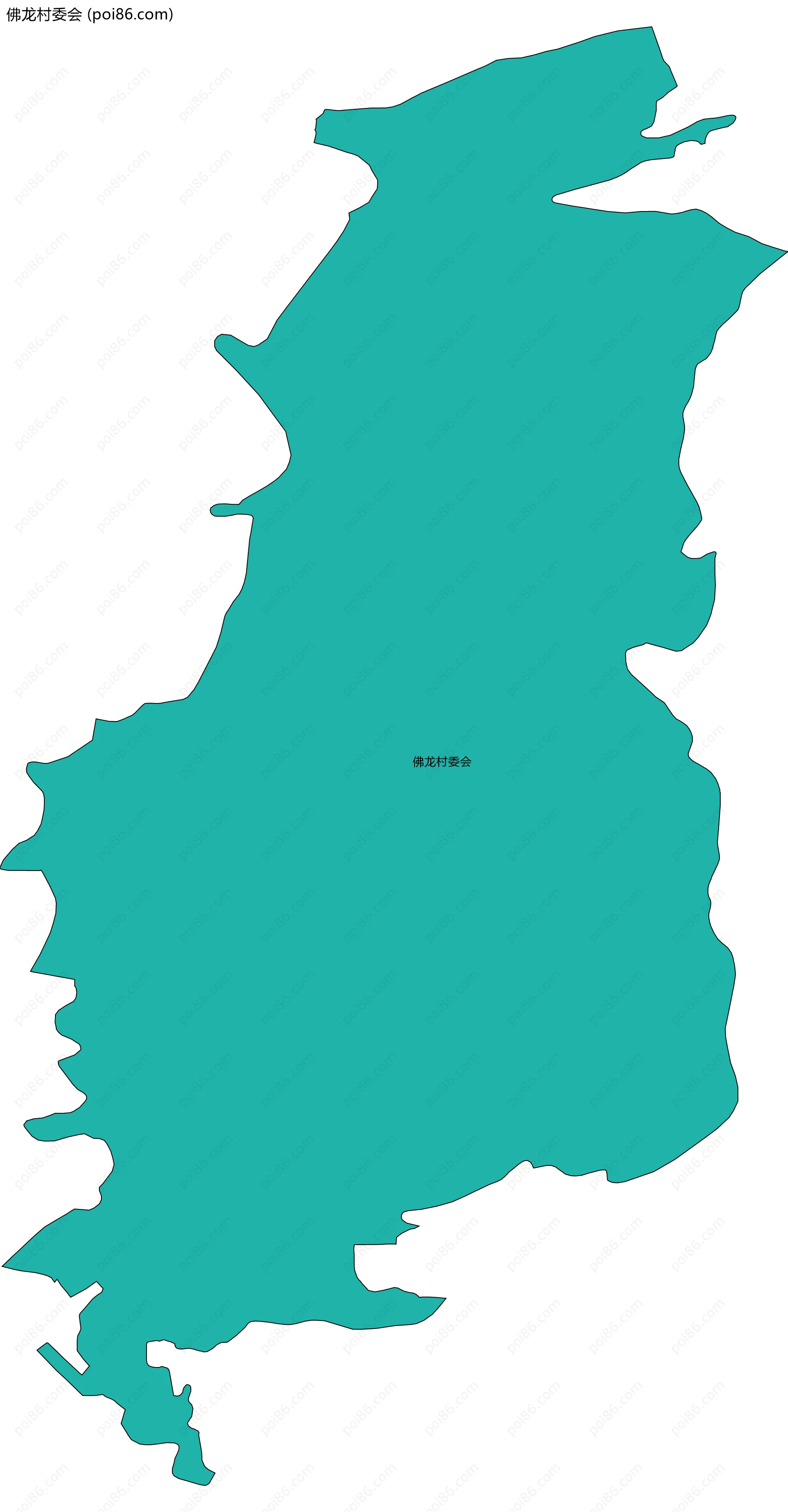 佛龙村委会边界地图