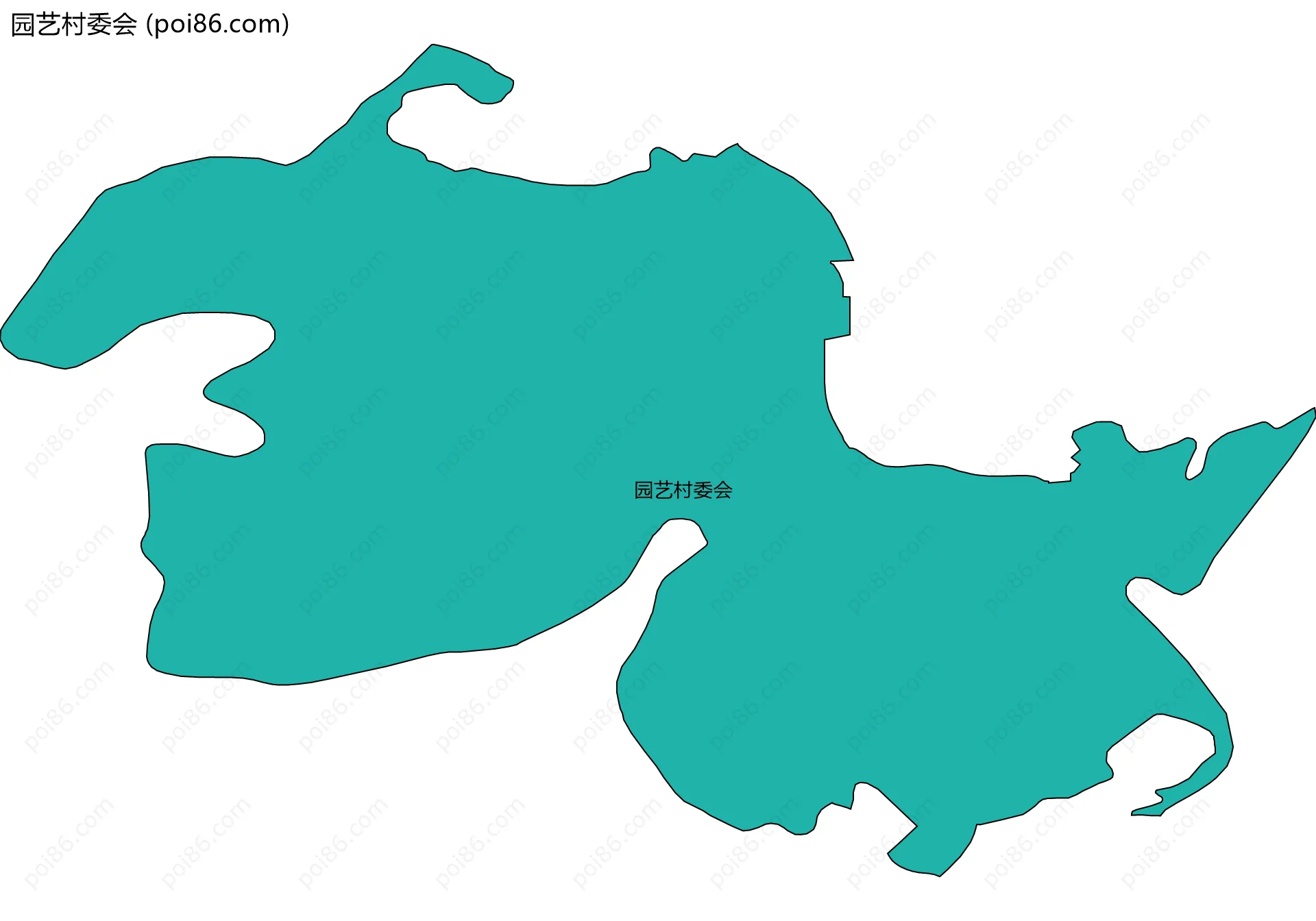 园艺村委会边界地图