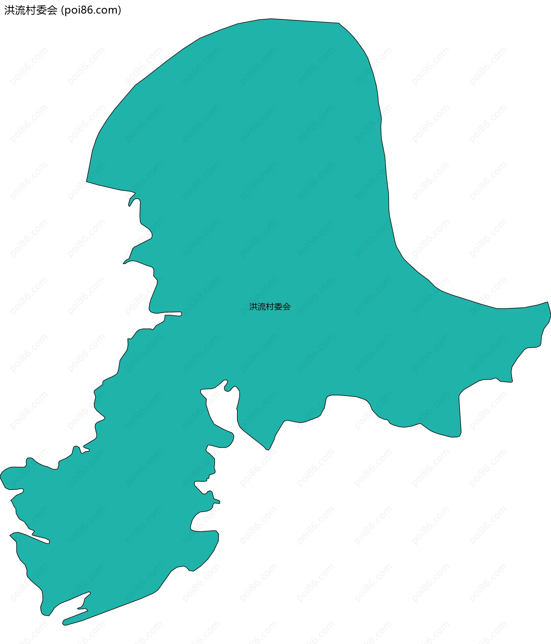 洪流村委会边界地图