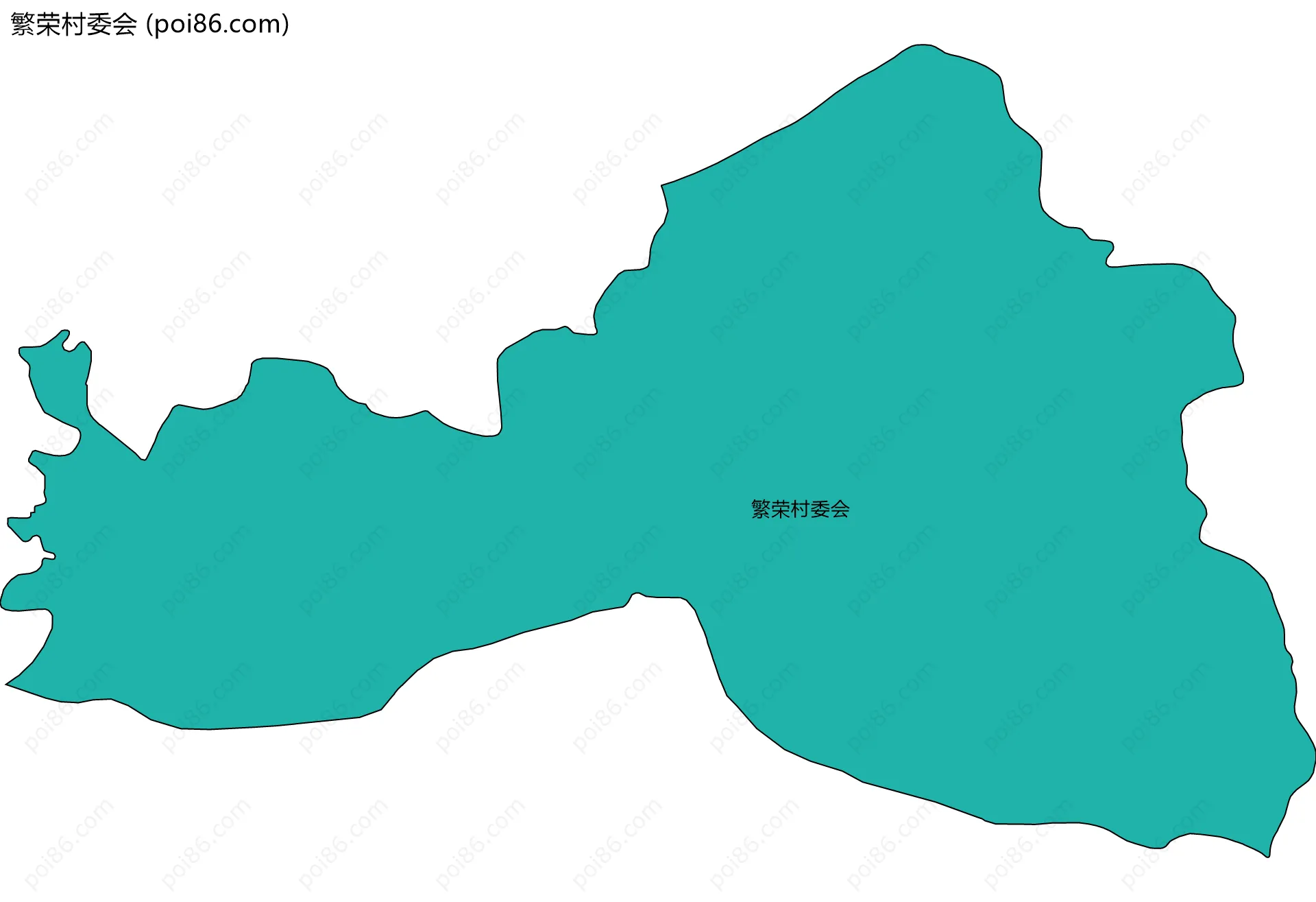 繁荣村委会边界地图