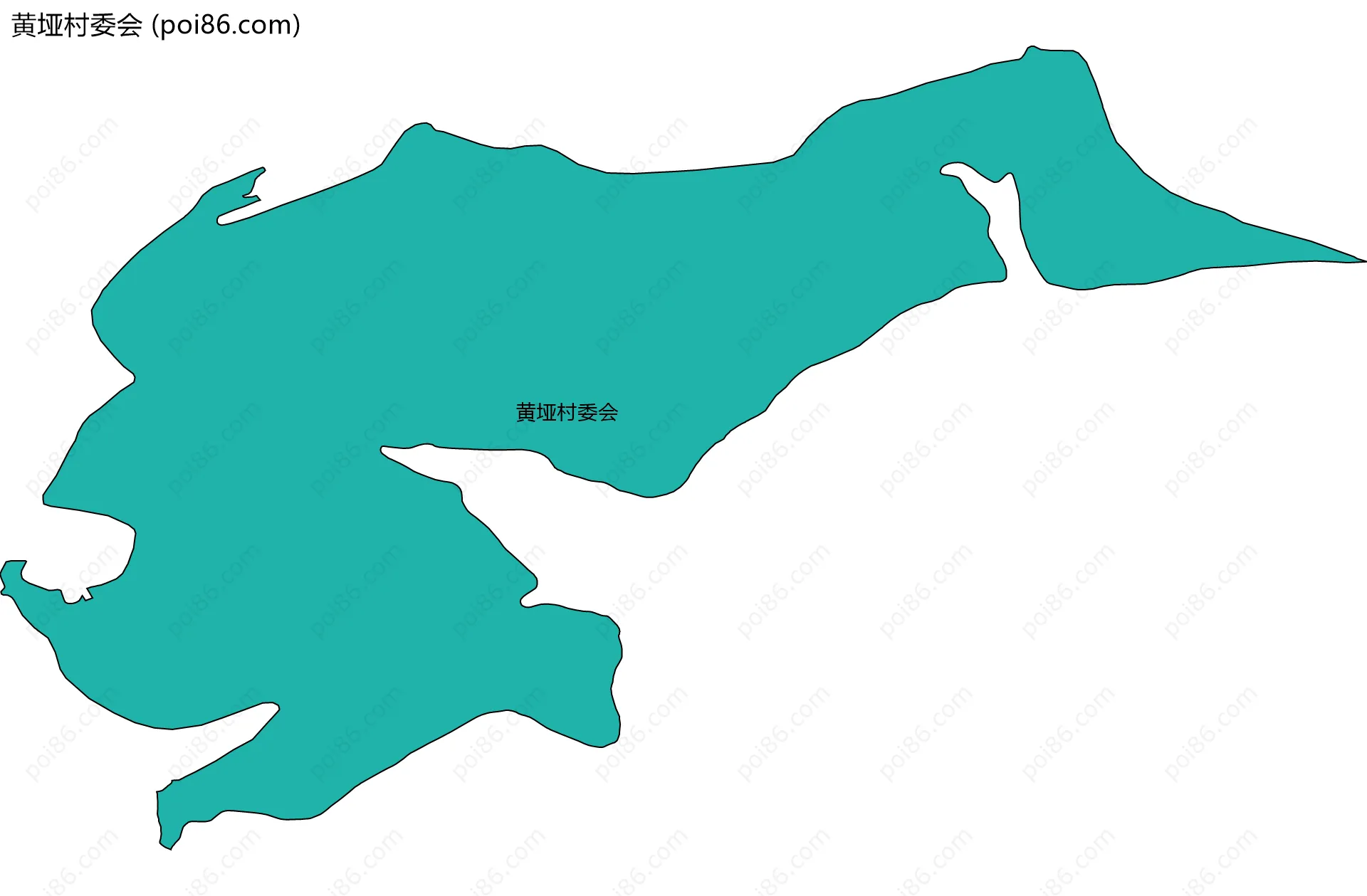 黄垭村委会边界地图