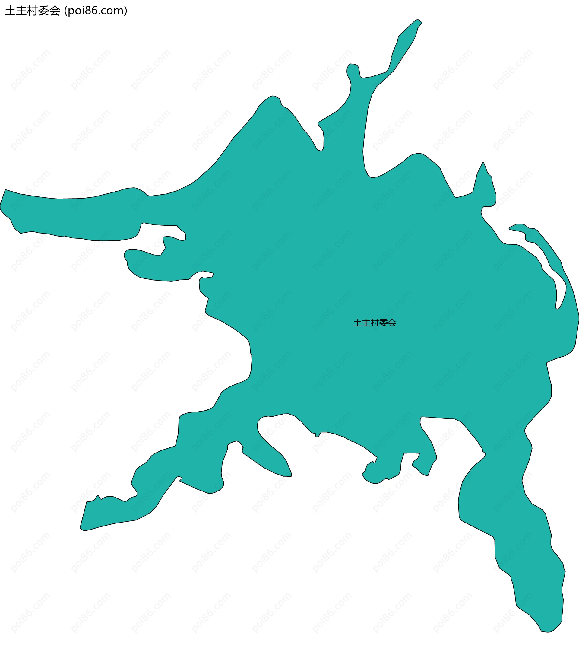 土主村委会边界地图