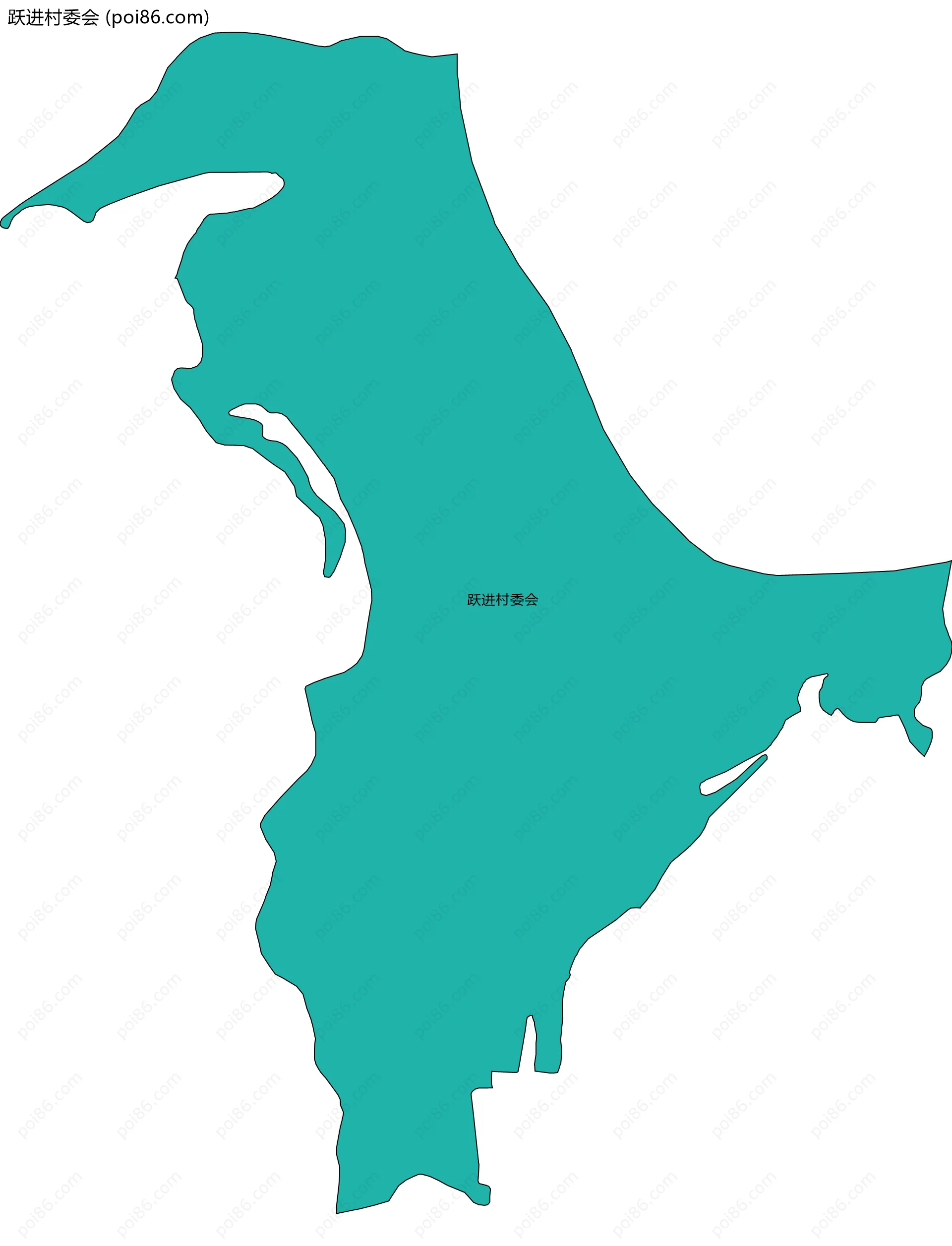 跃进村委会边界地图