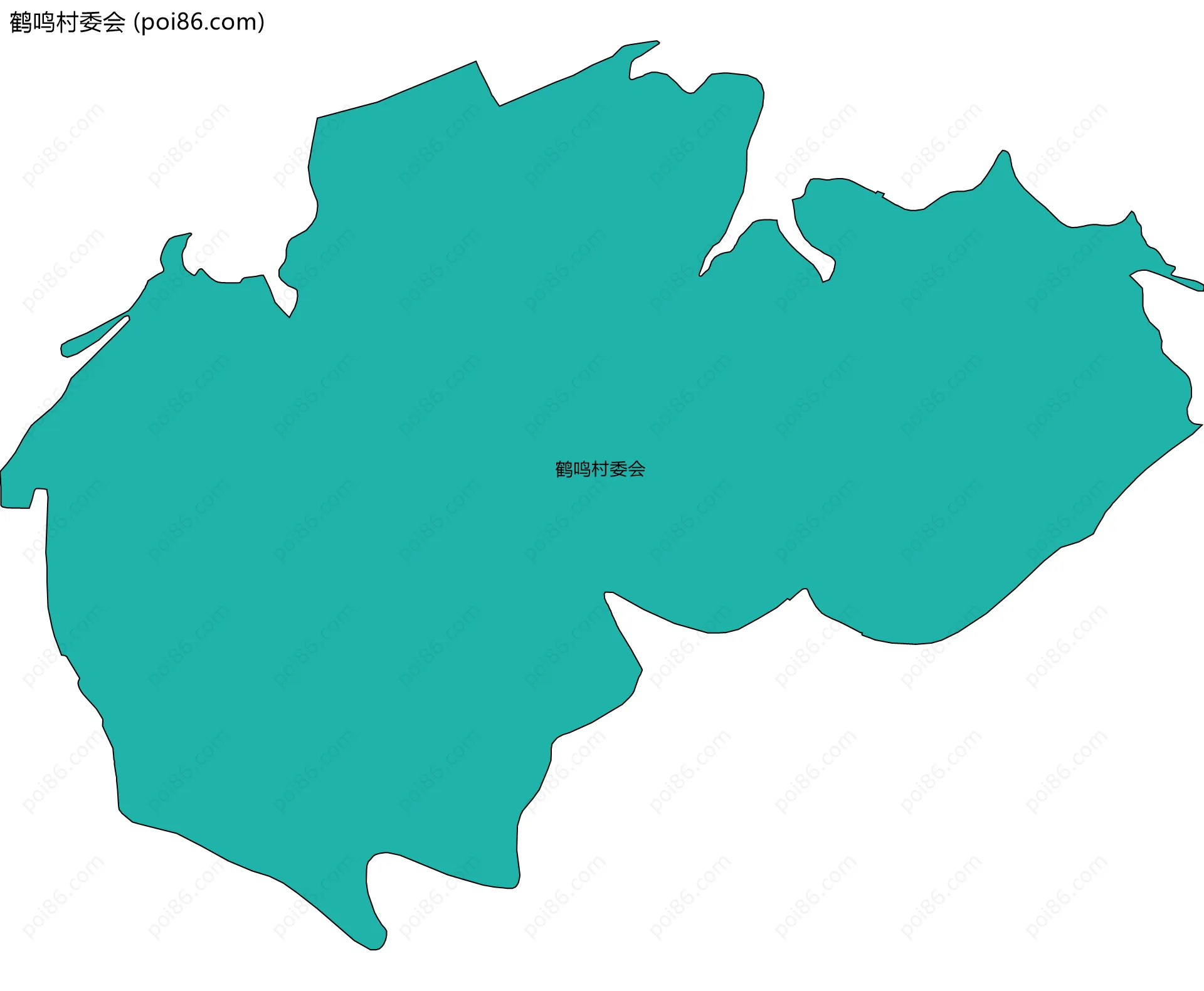 鹤鸣村委会边界地图