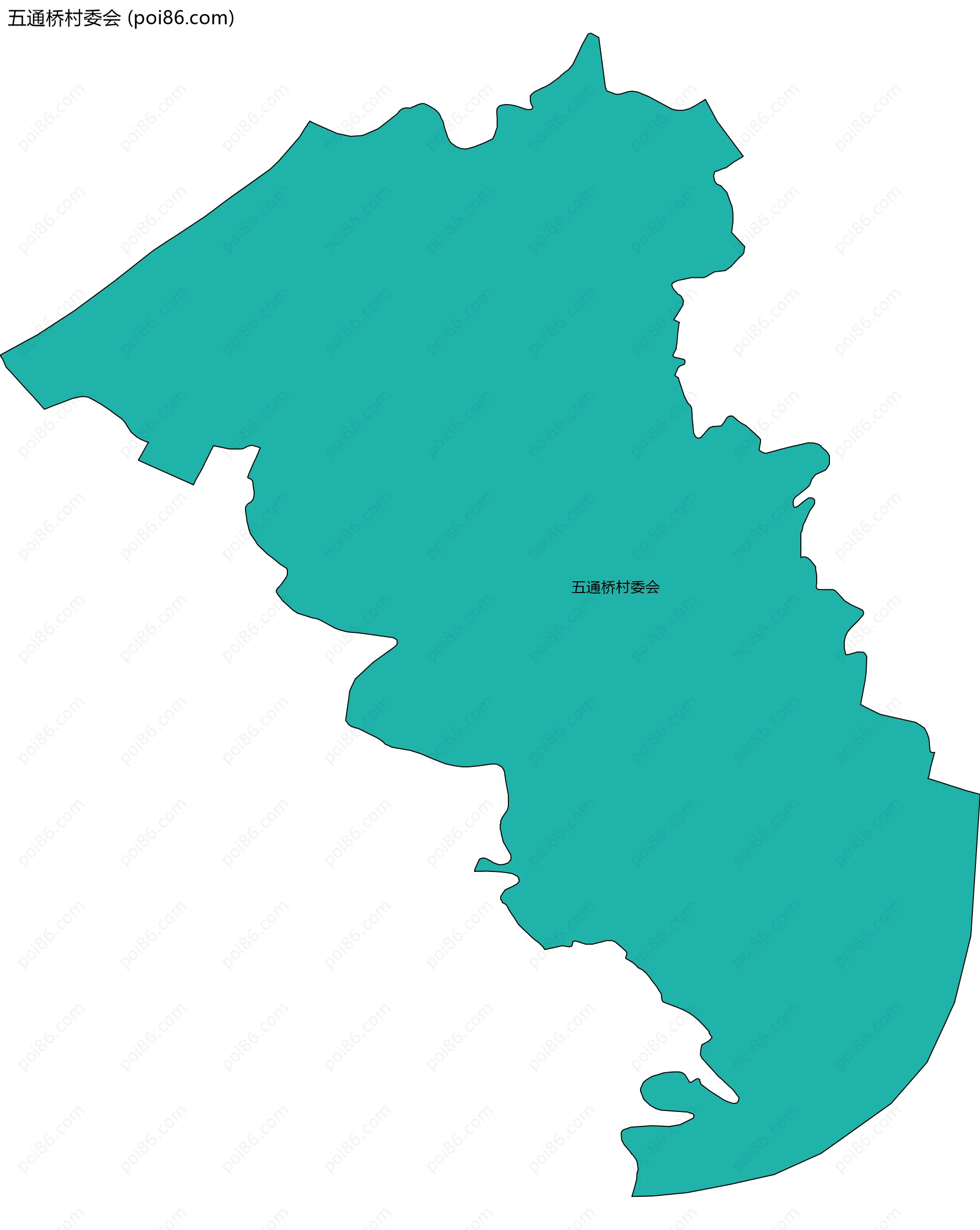 五通桥村委会边界地图