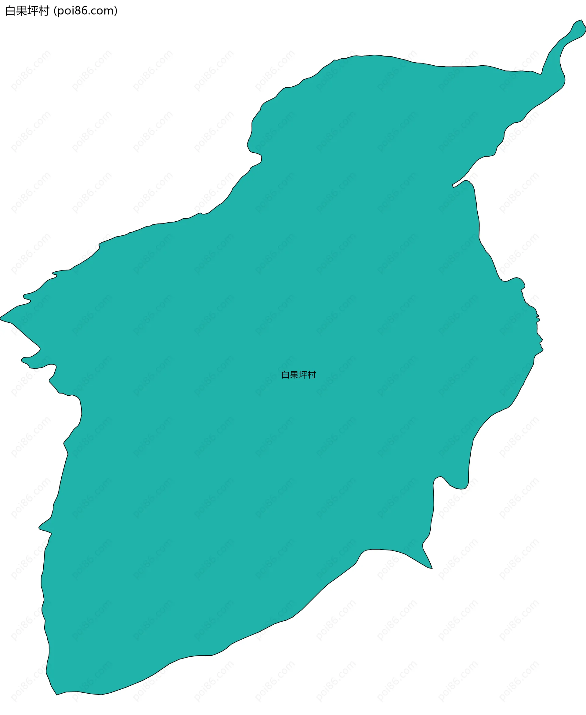 白果坪村边界地图