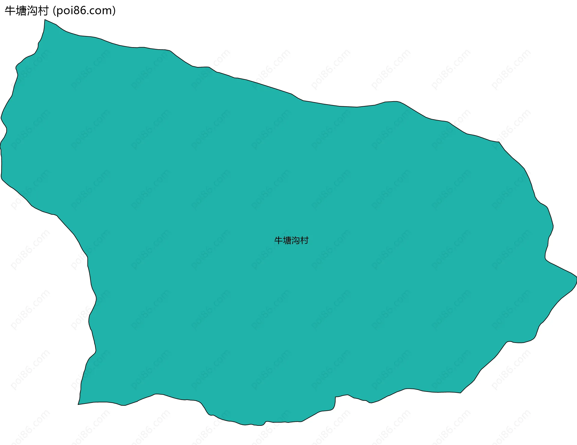 牛塘沟村边界地图