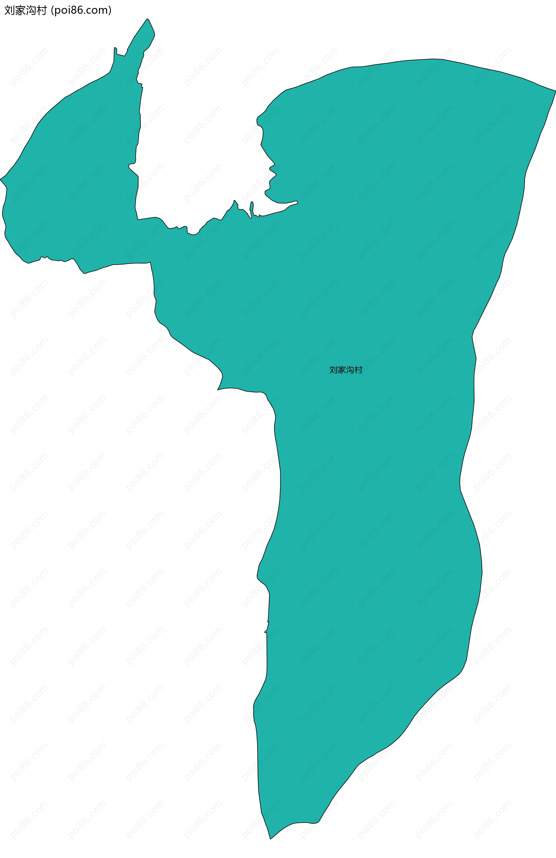 刘家沟村边界地图