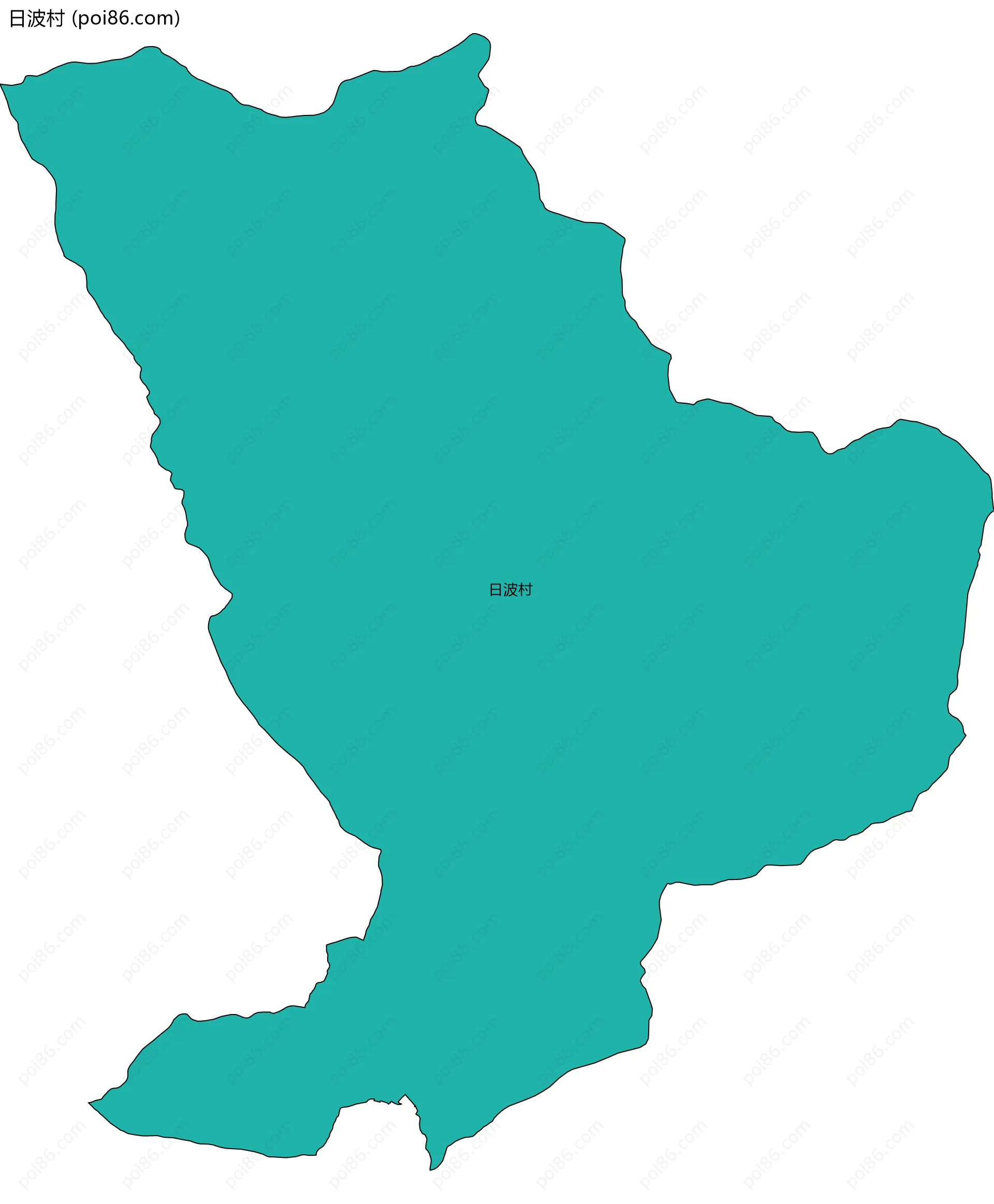 日波村边界地图