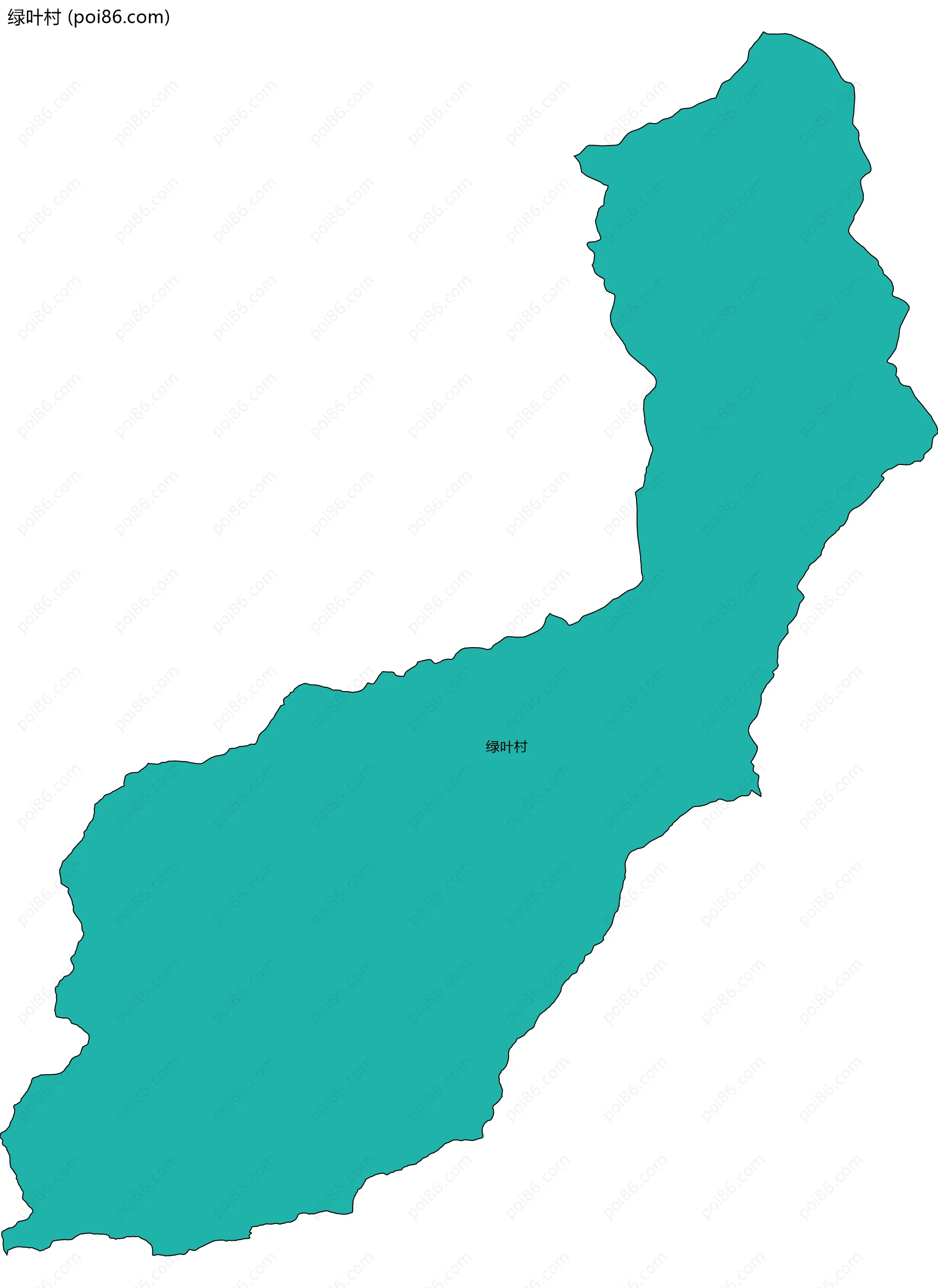 绿叶村边界地图