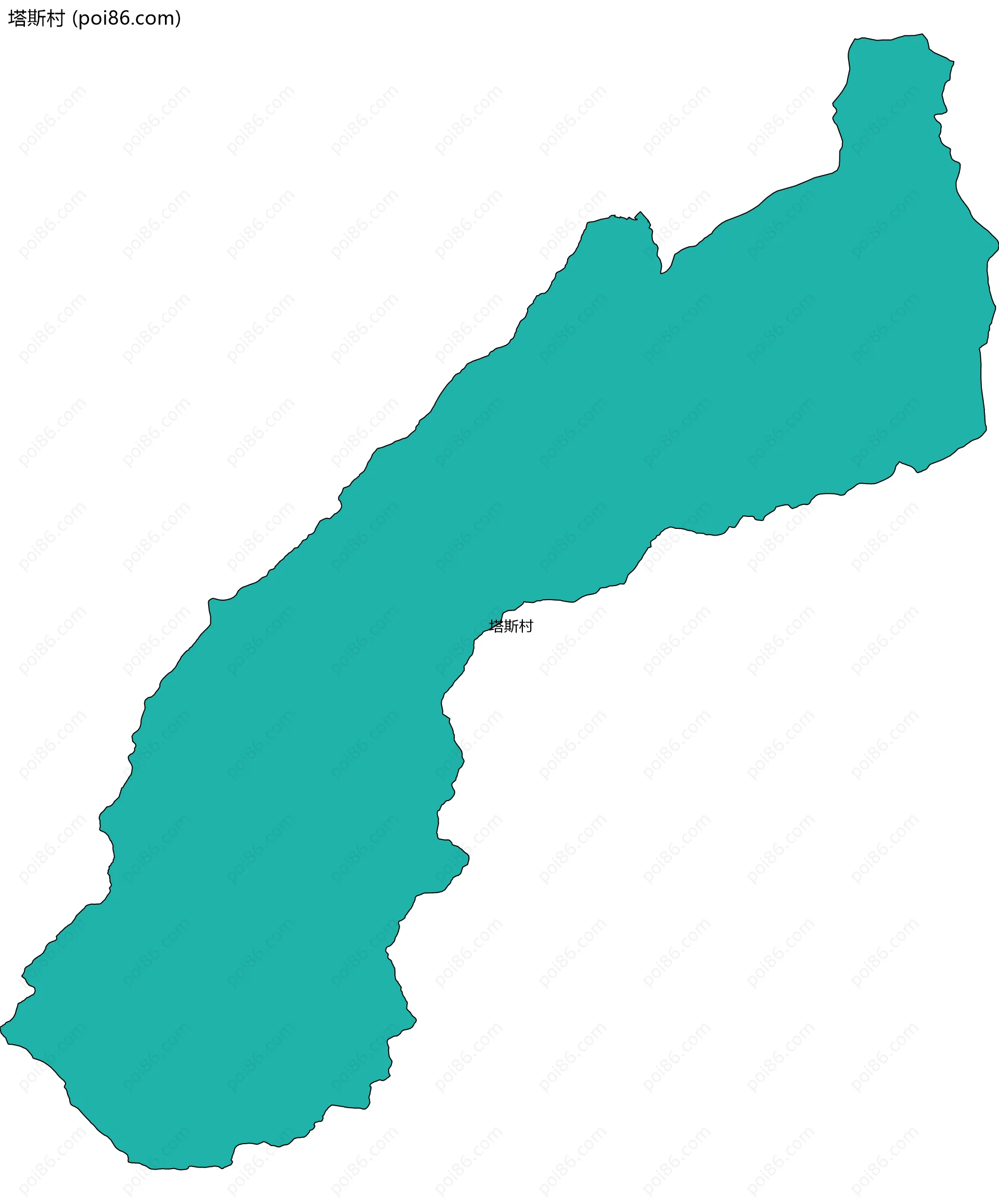 塔斯村边界地图