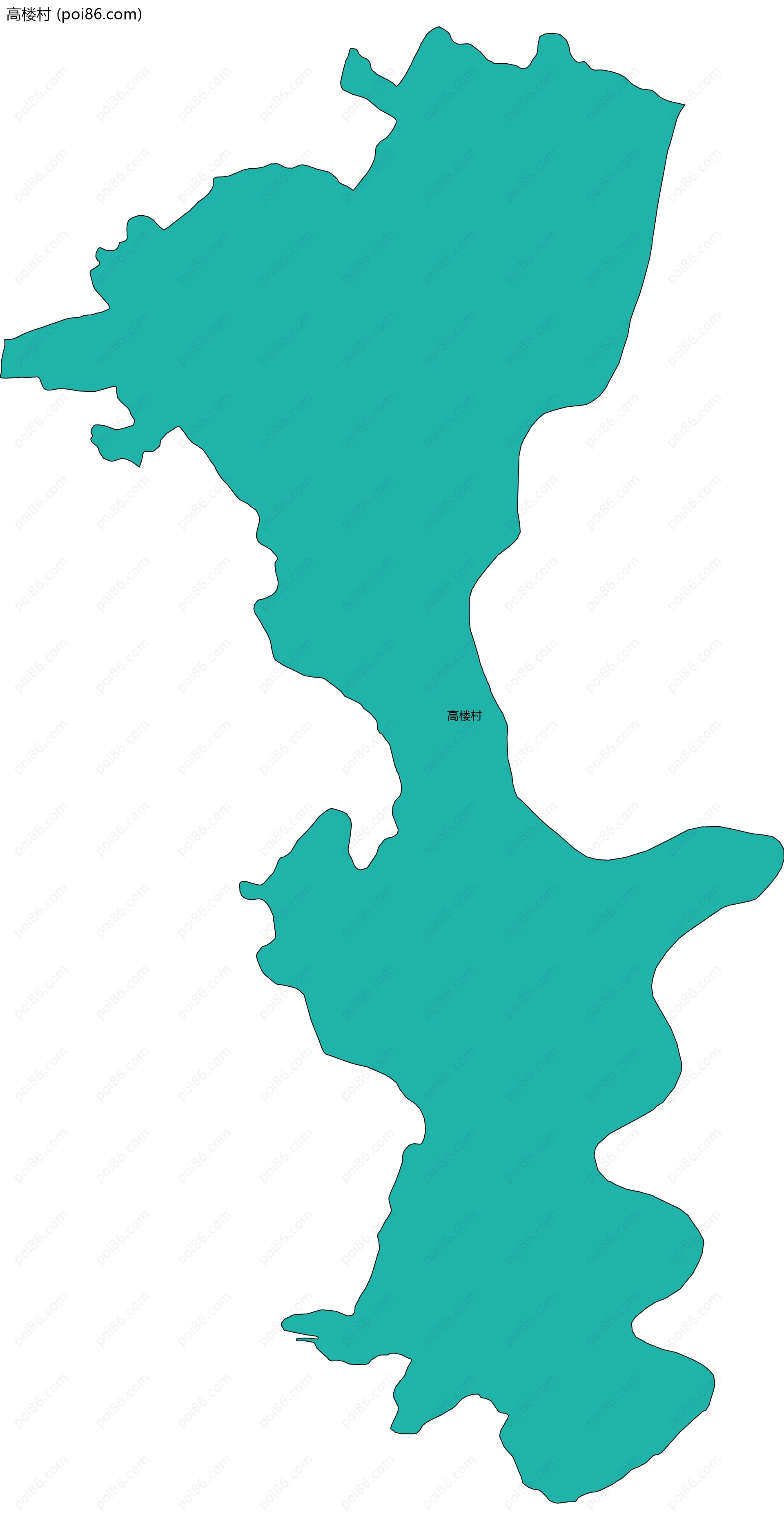 高楼村边界地图