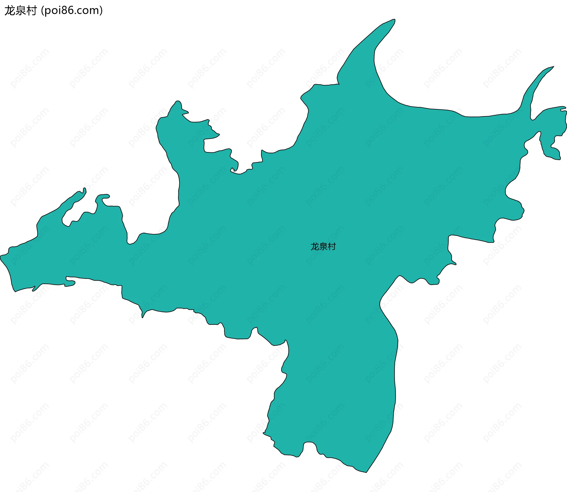 龙泉村边界地图