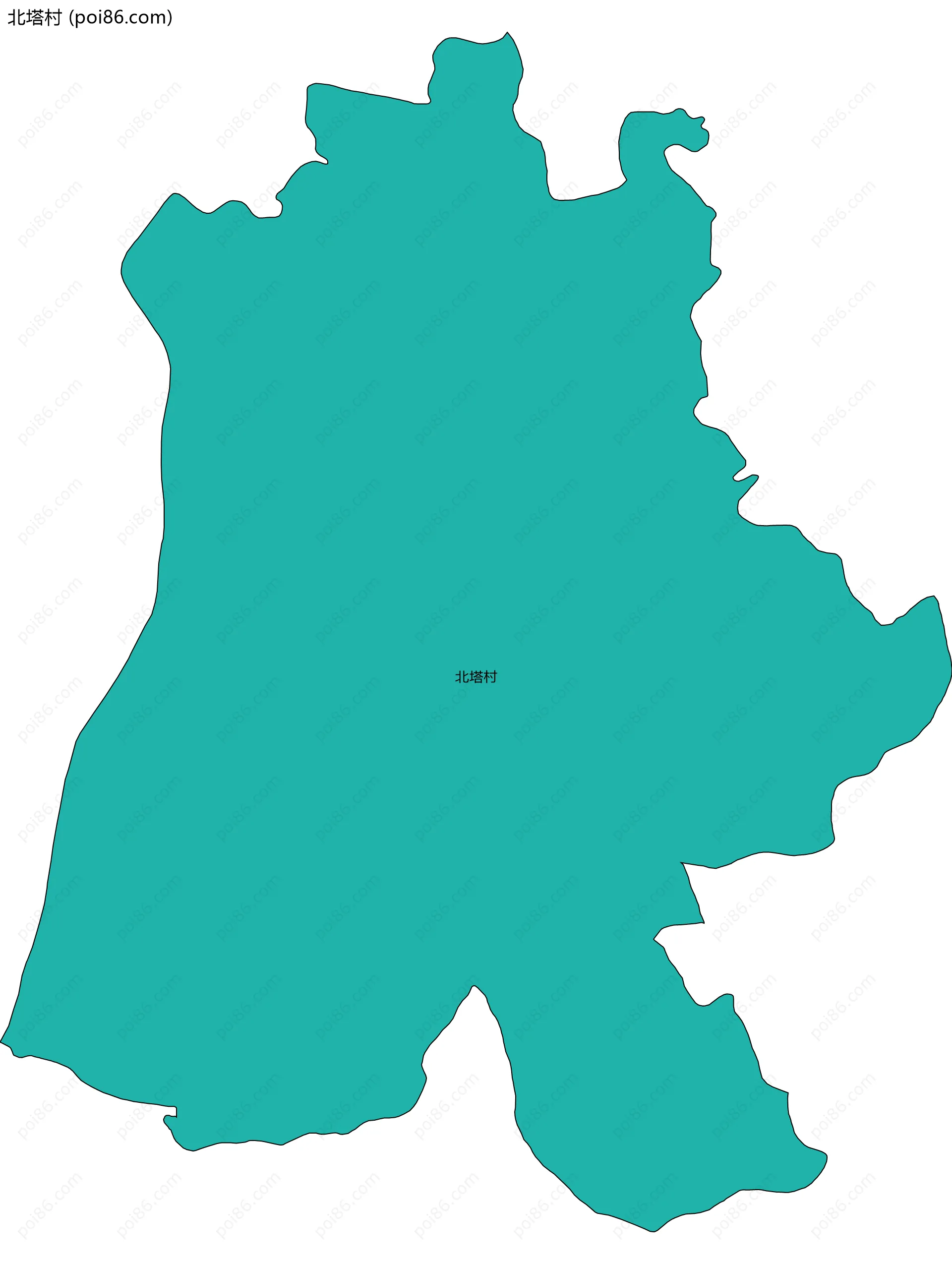 北塔村边界地图