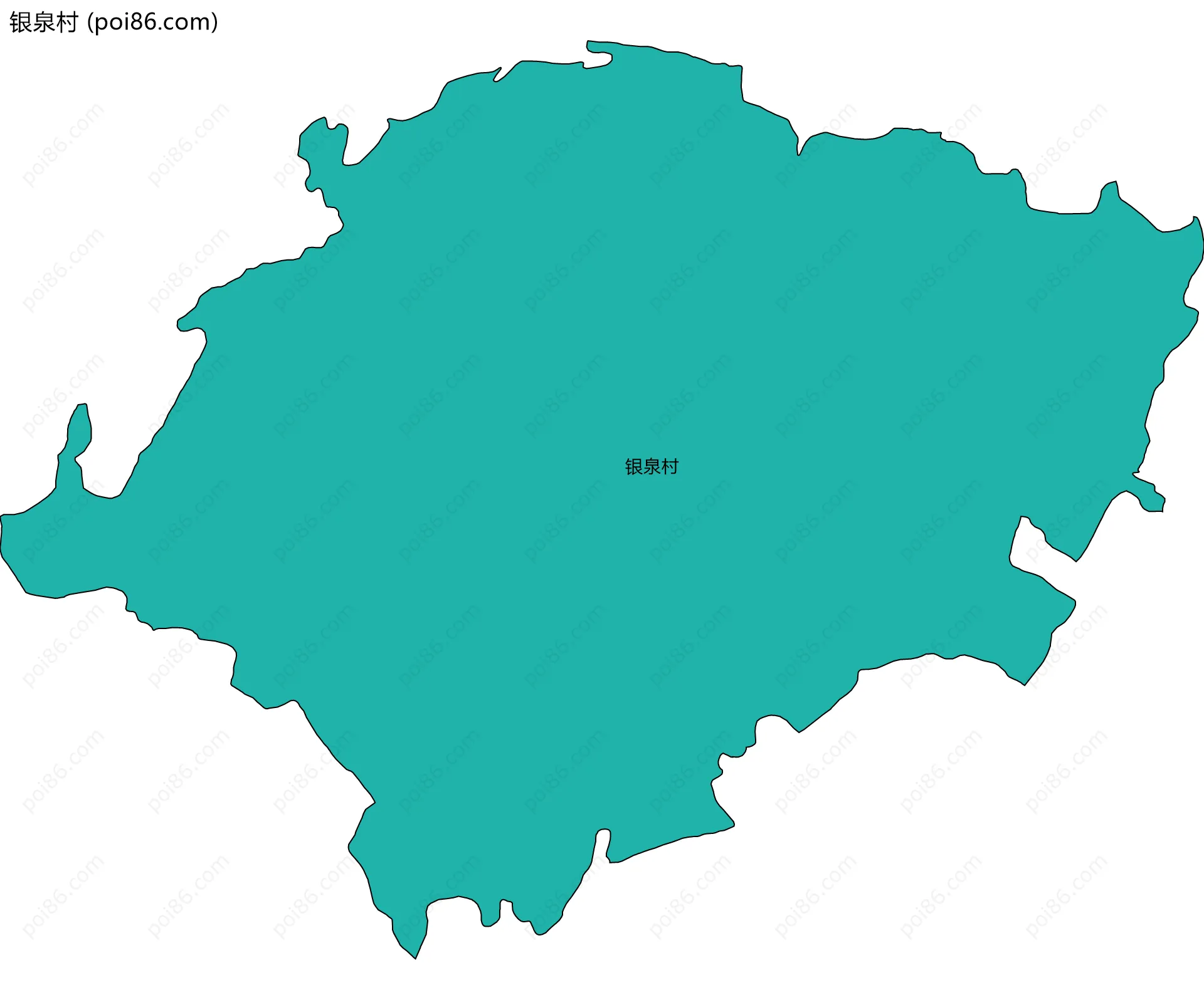 银泉村边界地图
