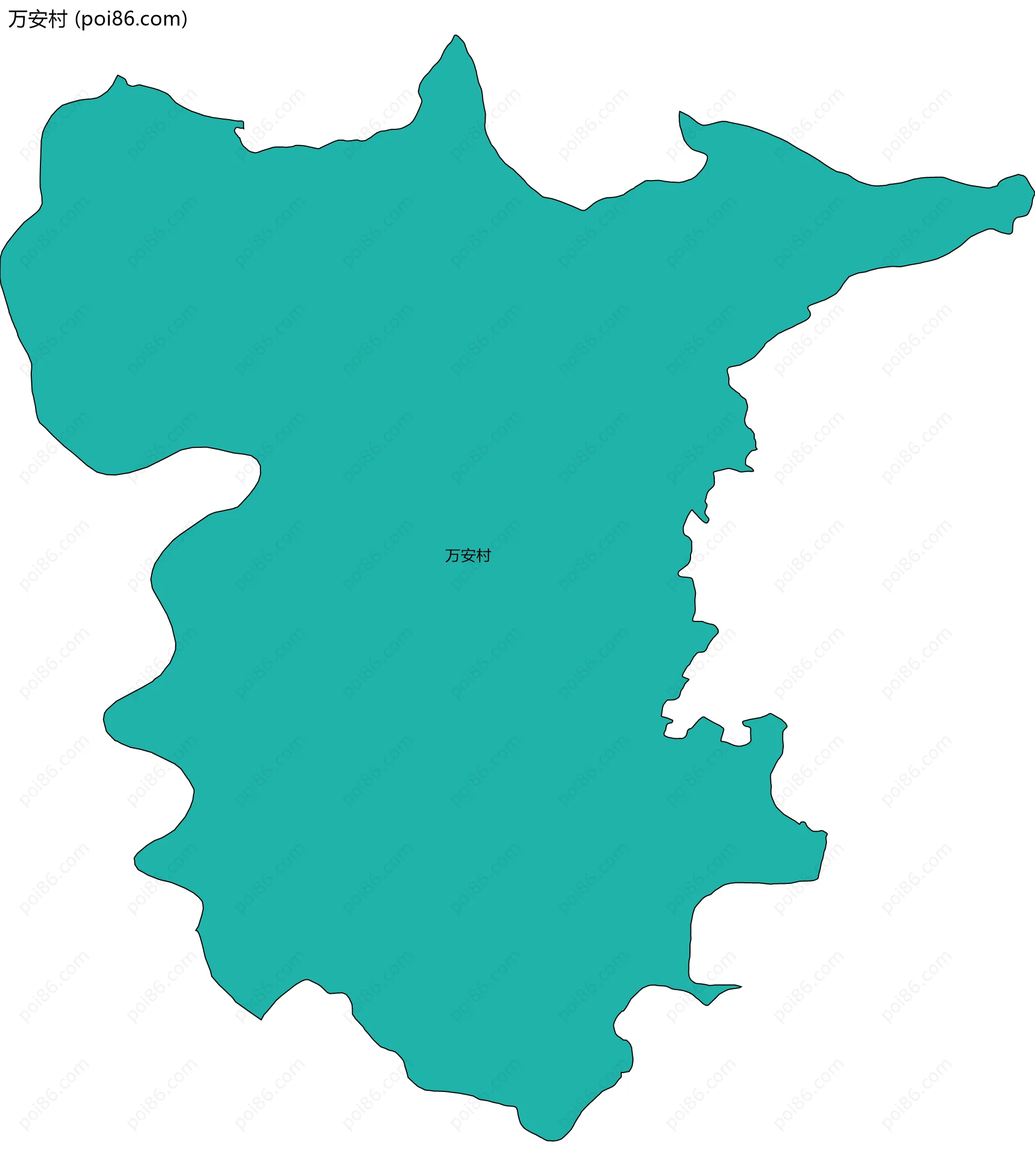 万安村边界地图