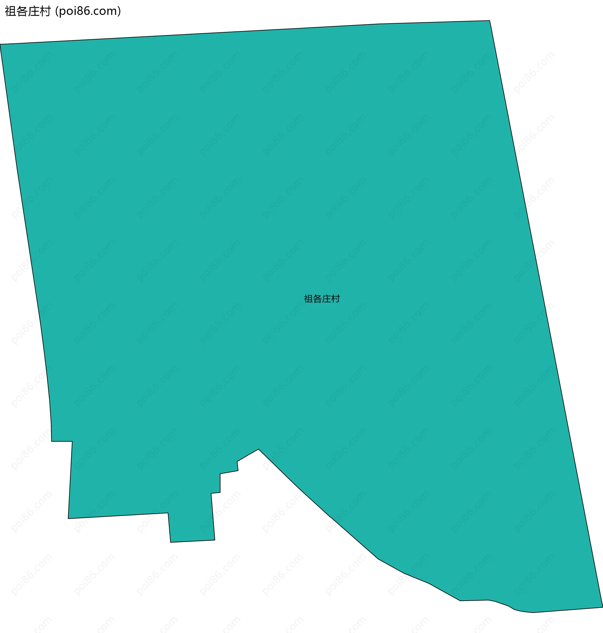 祖各庄村边界地图