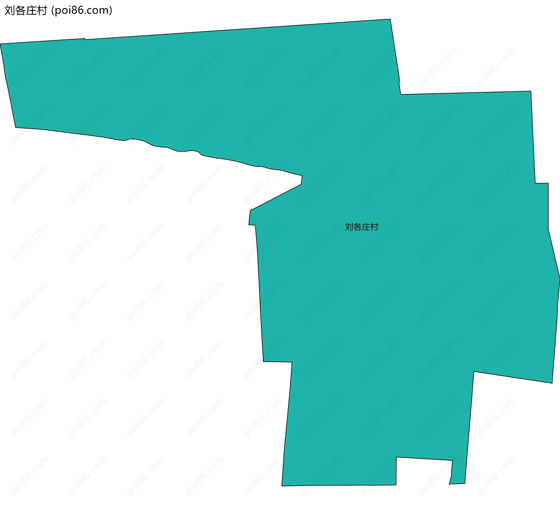 刘各庄村边界地图