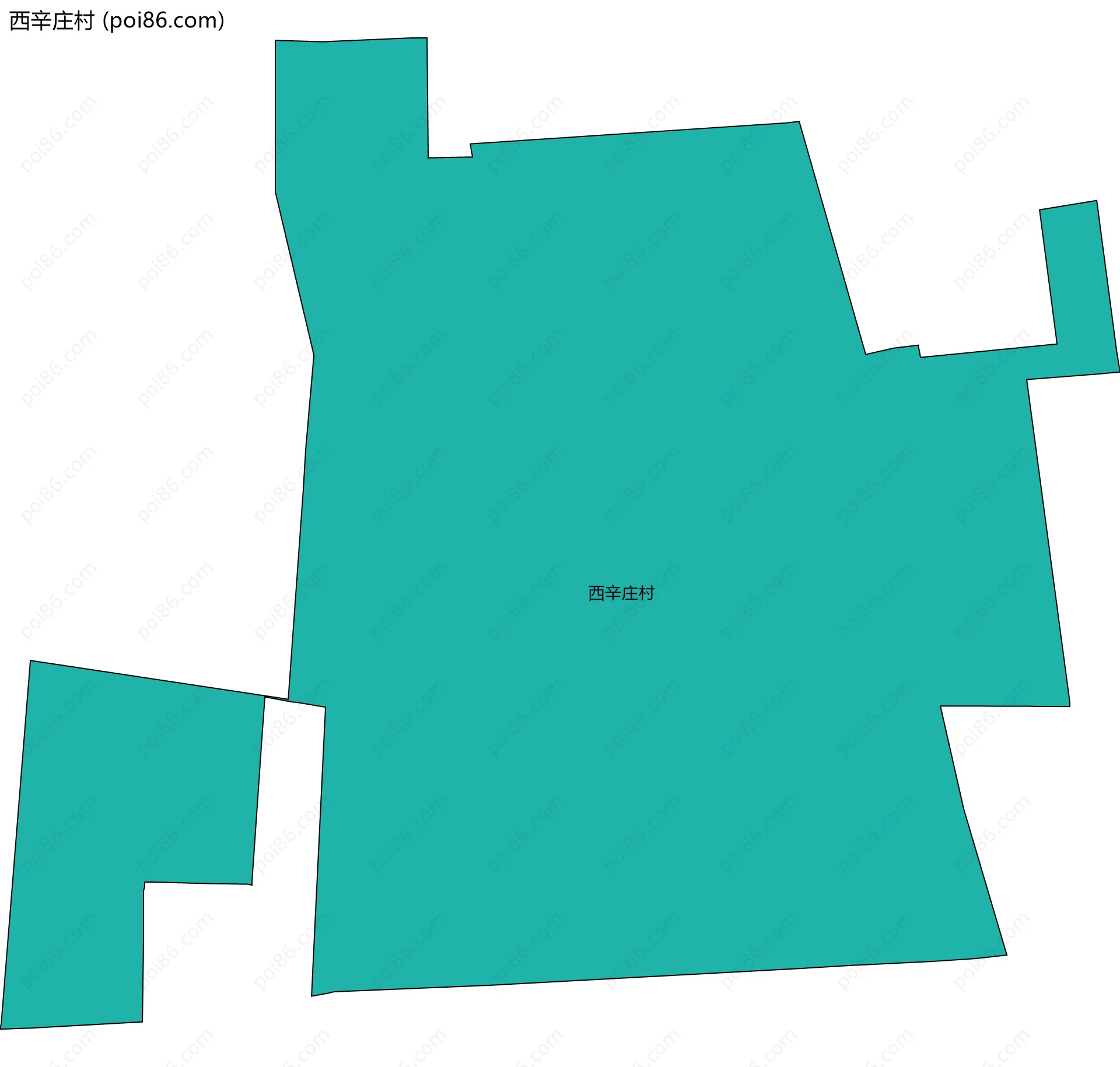 西辛庄村边界地图