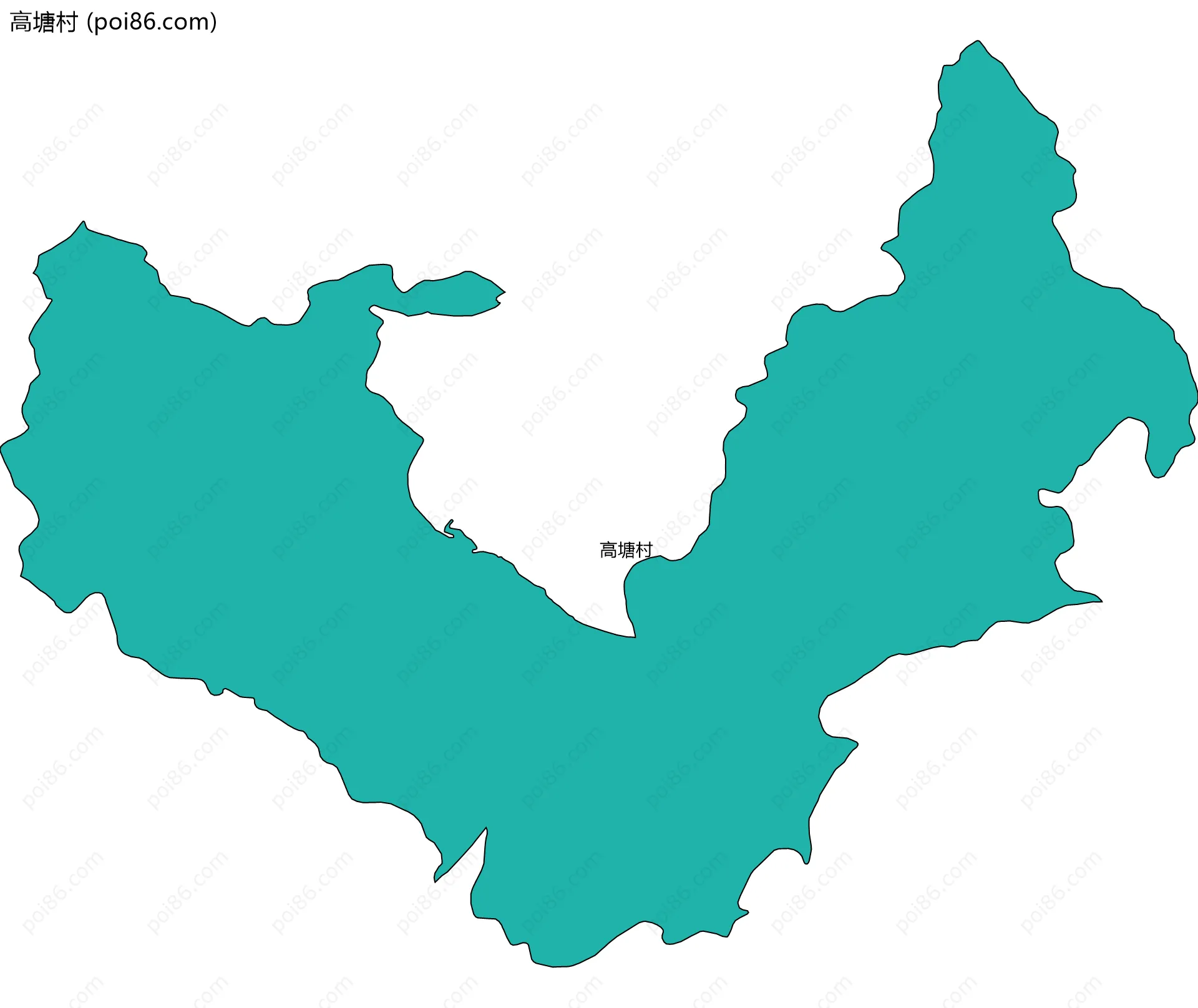 高塘村边界地图