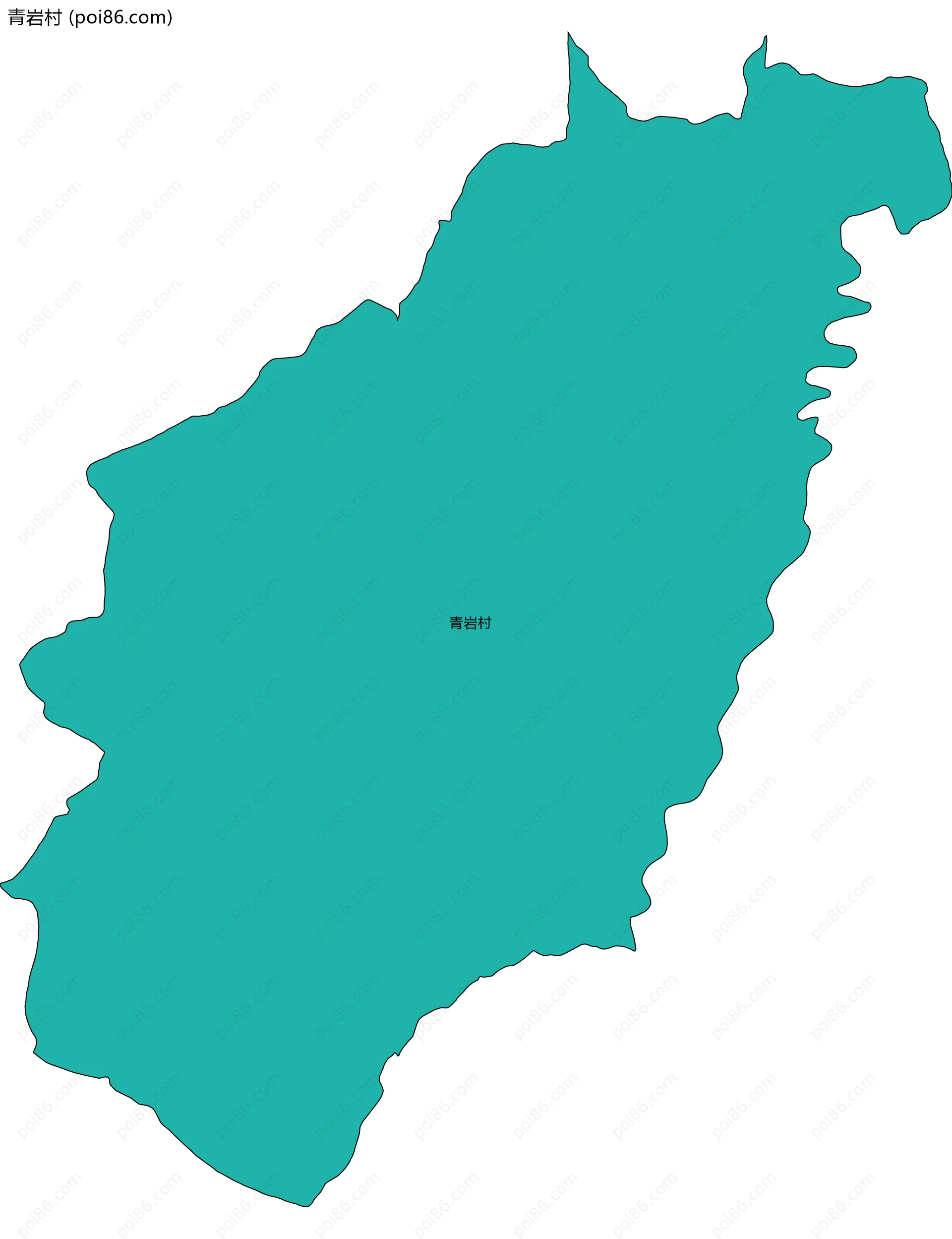 青岩村边界地图