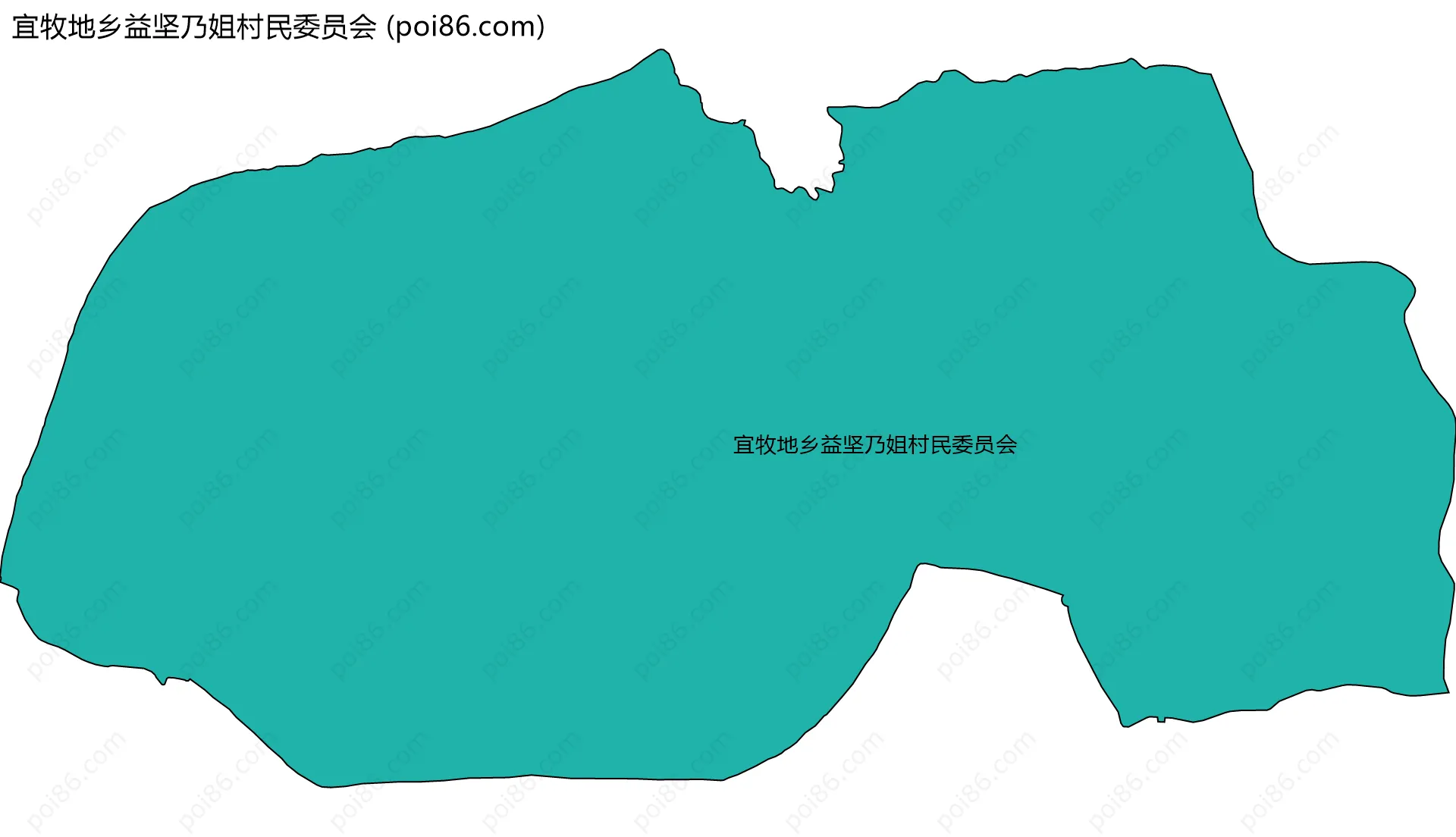 宜牧地乡益坚乃姐村民委员会边界地图