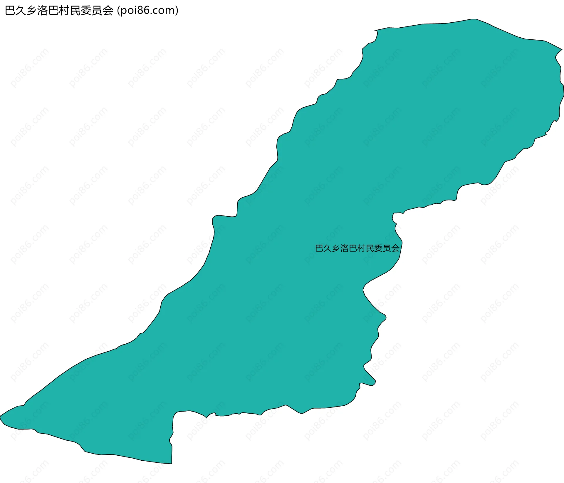 巴久乡洛巴村民委员会边界地图