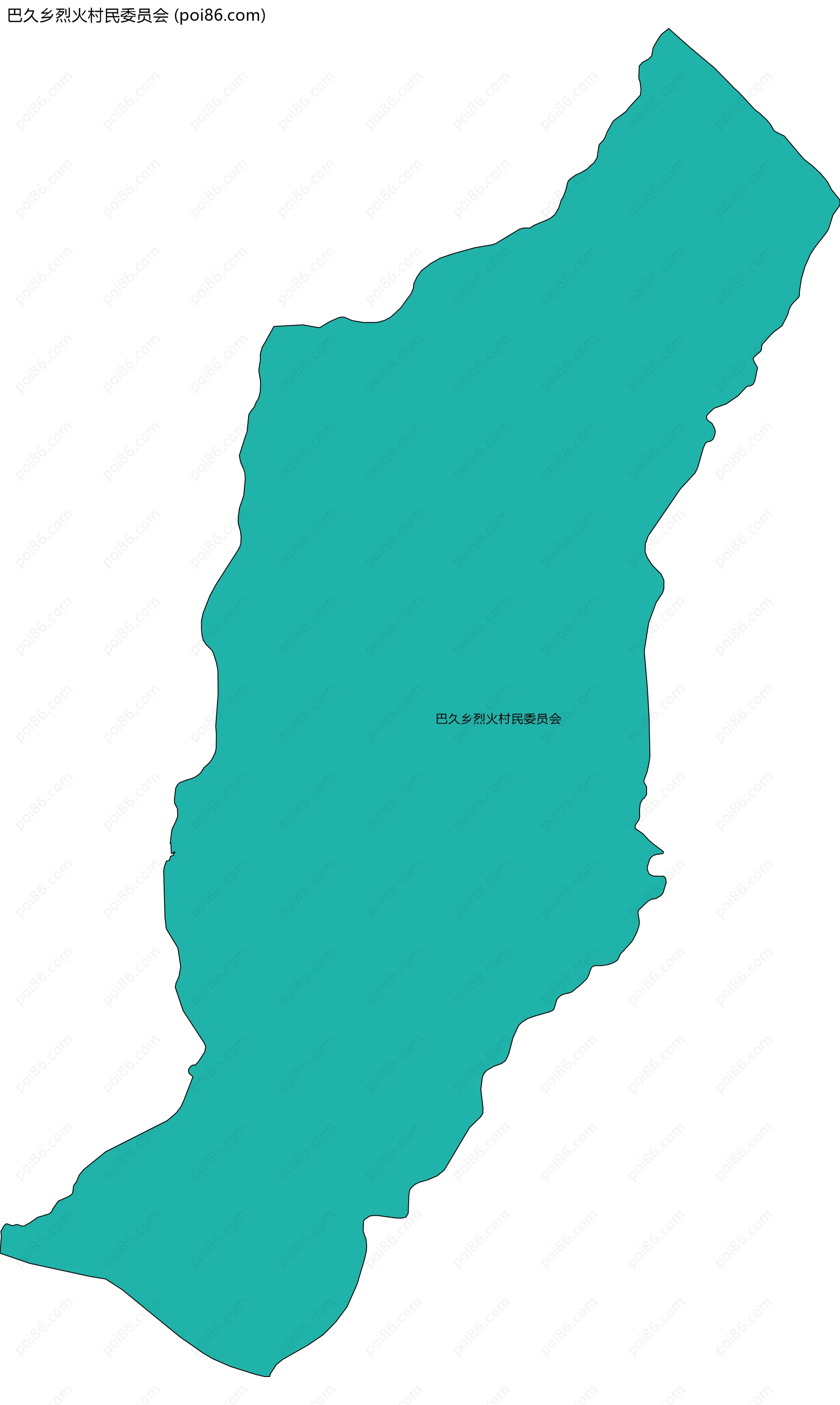 巴久乡烈火村民委员会边界地图