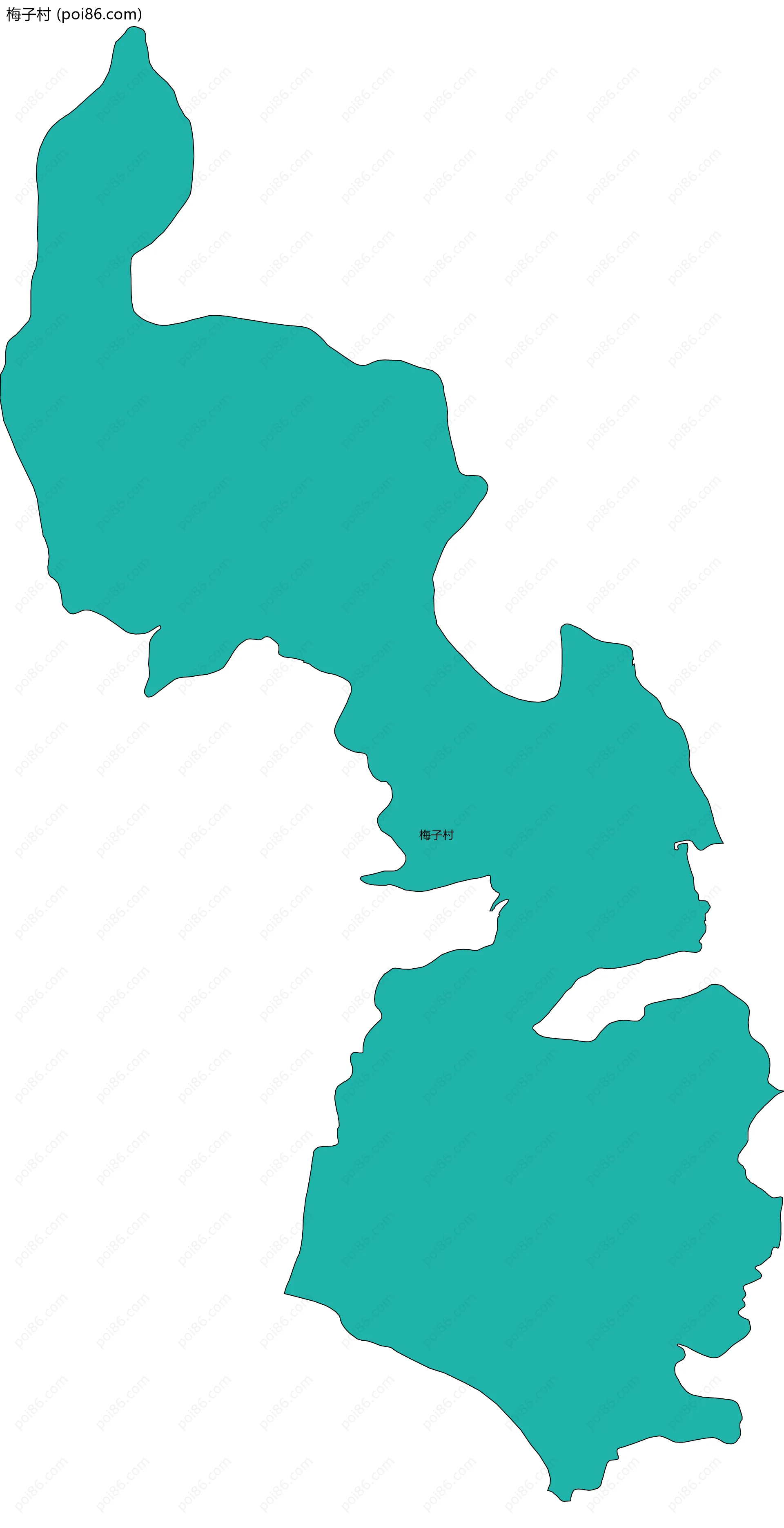 梅子村边界地图