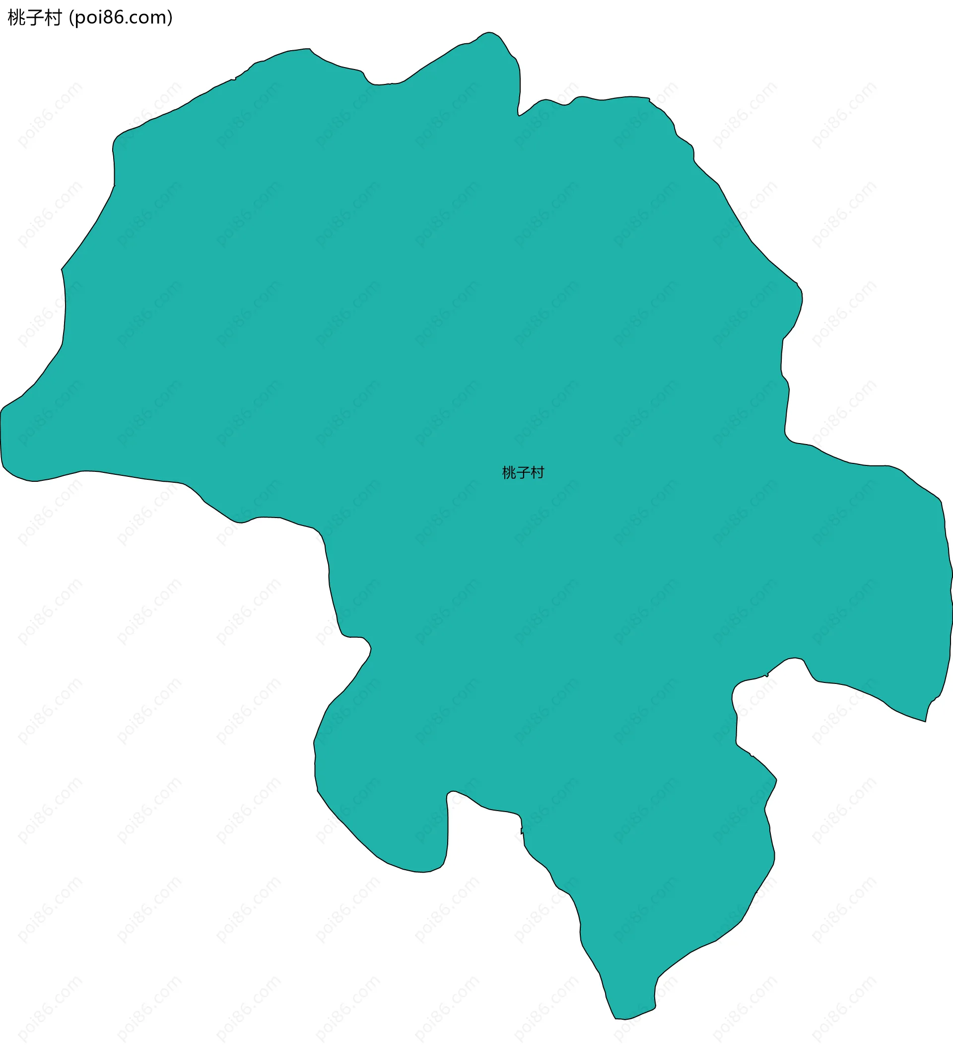 桃子村边界地图