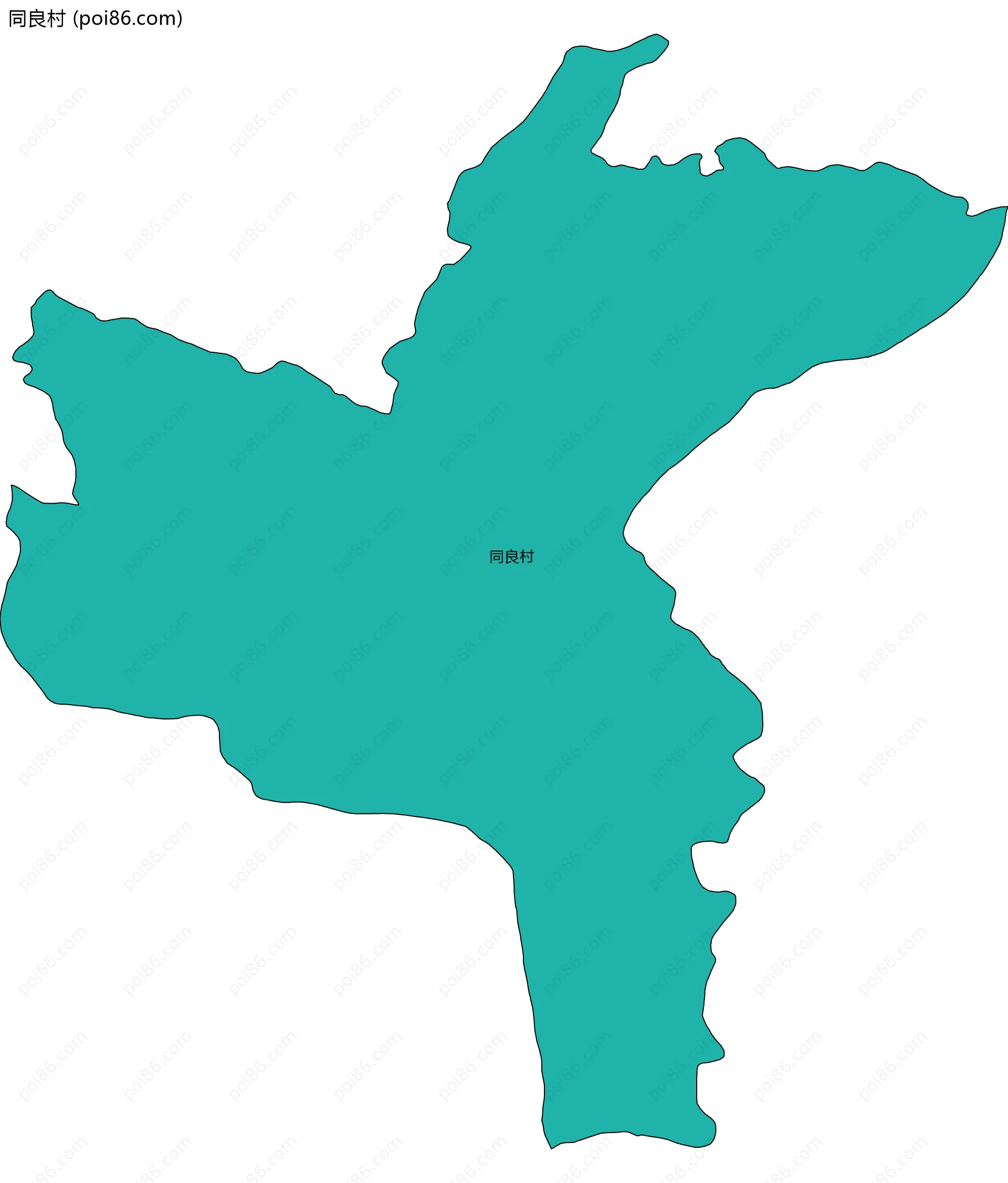 同良村边界地图