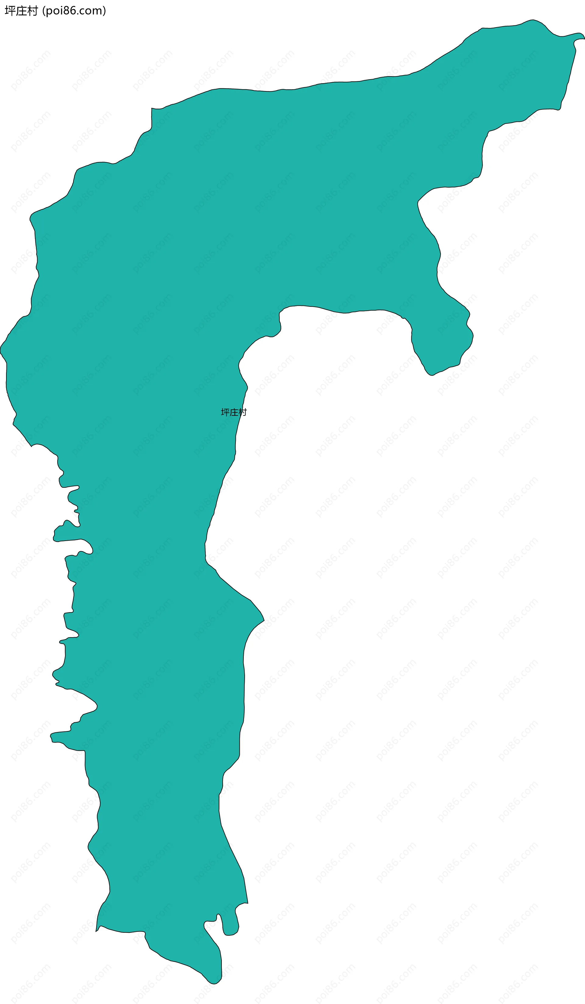 坪庄村边界地图