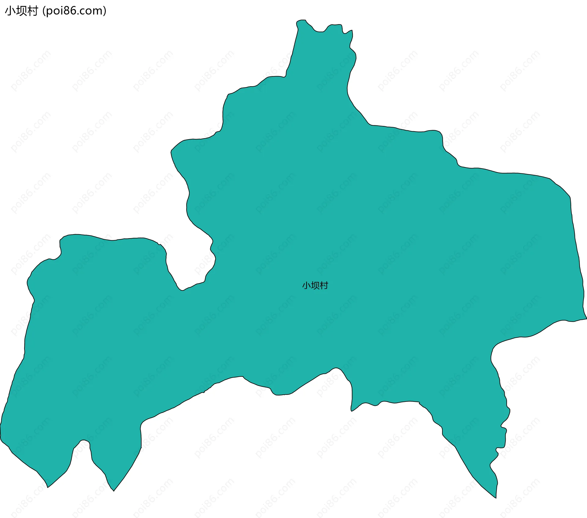 小坝村边界地图