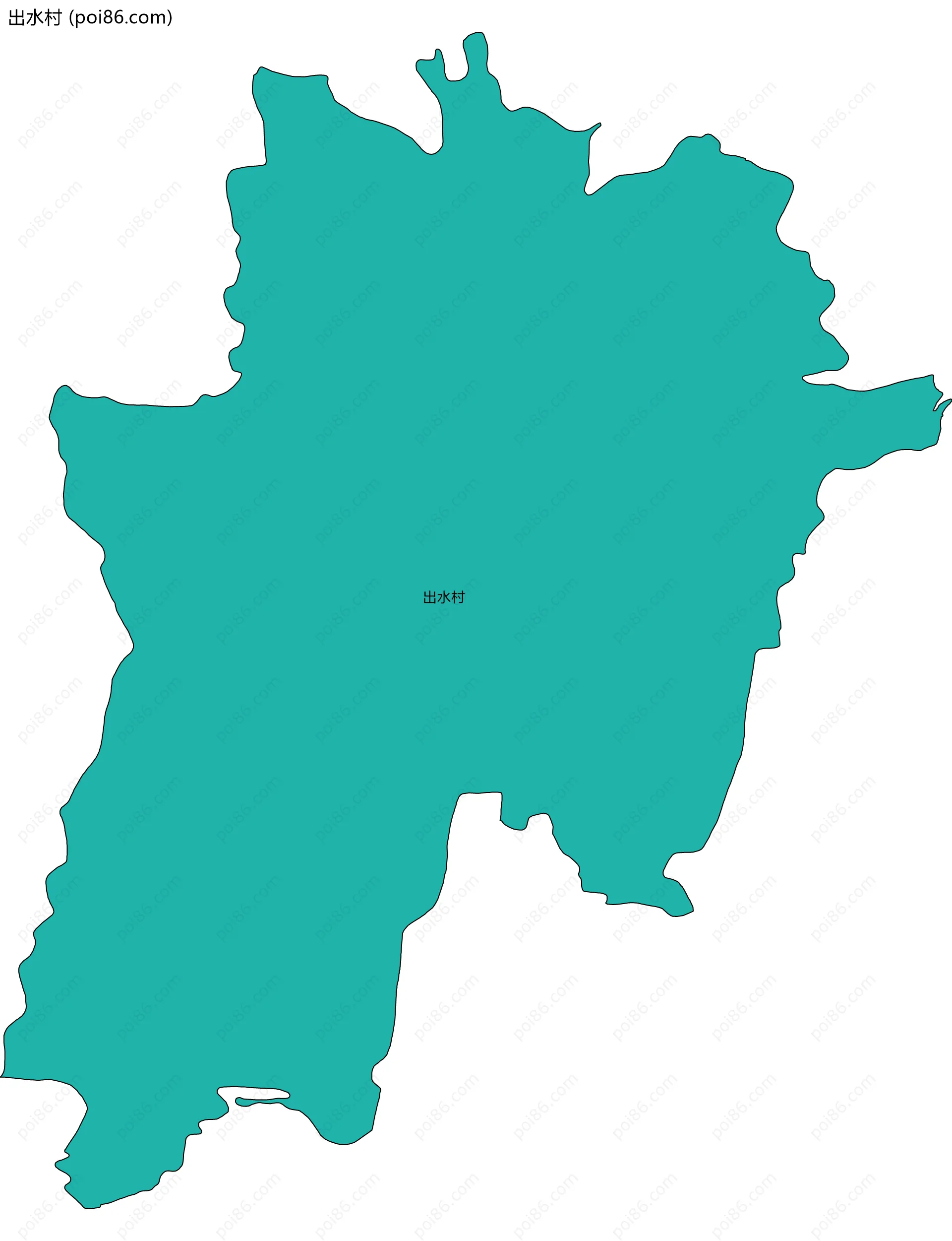 出水村边界地图