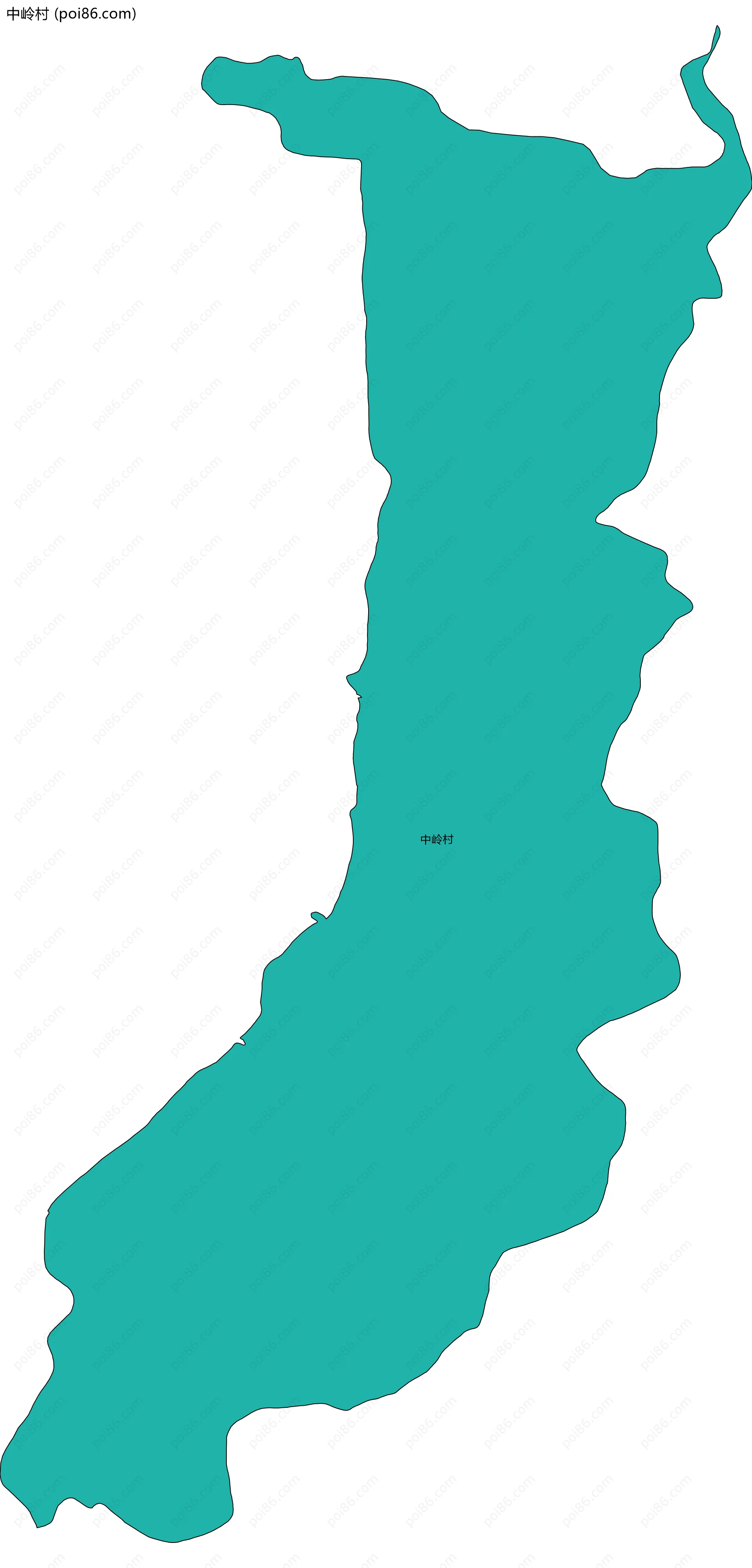 中岭村边界地图