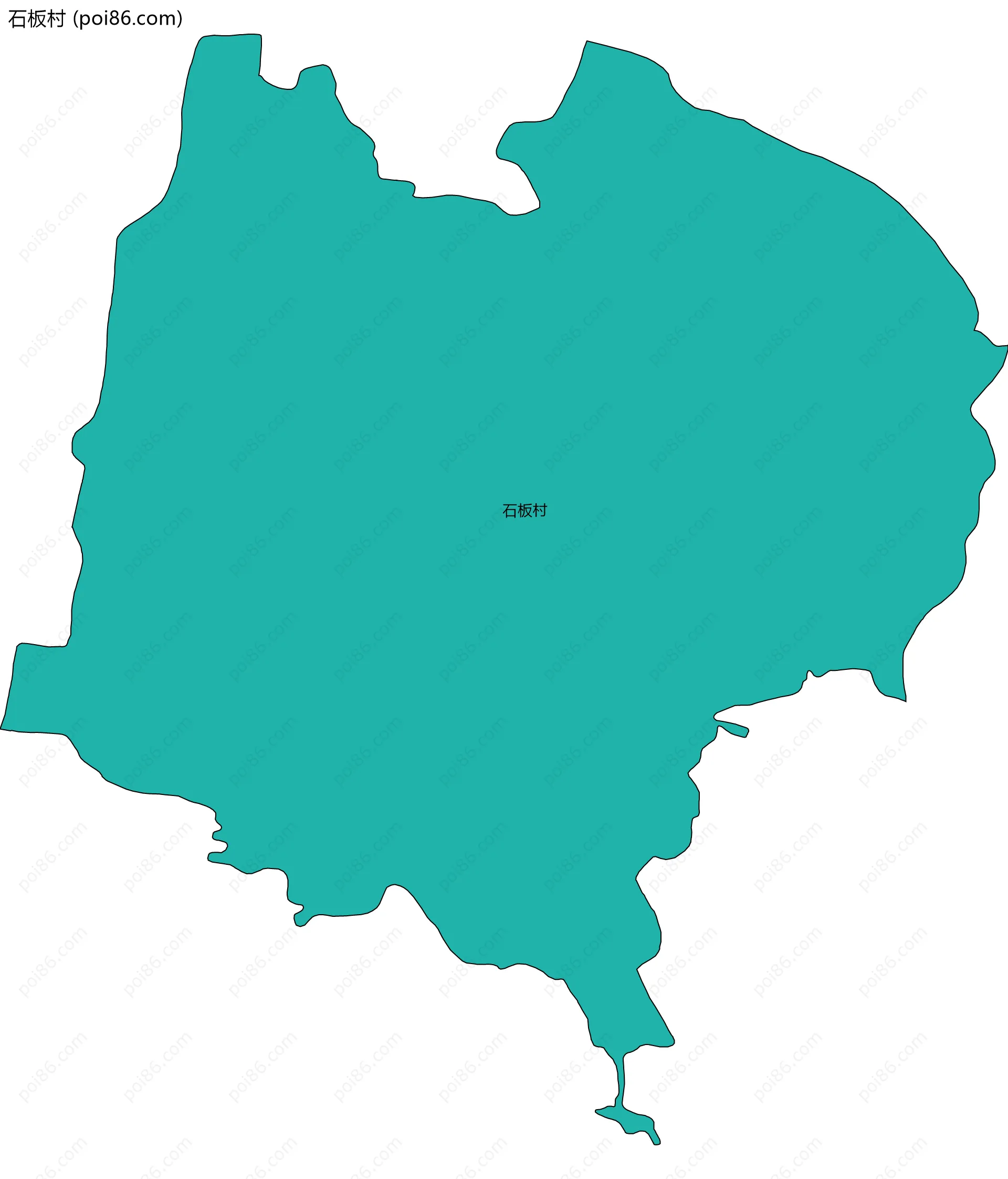 石板村边界地图