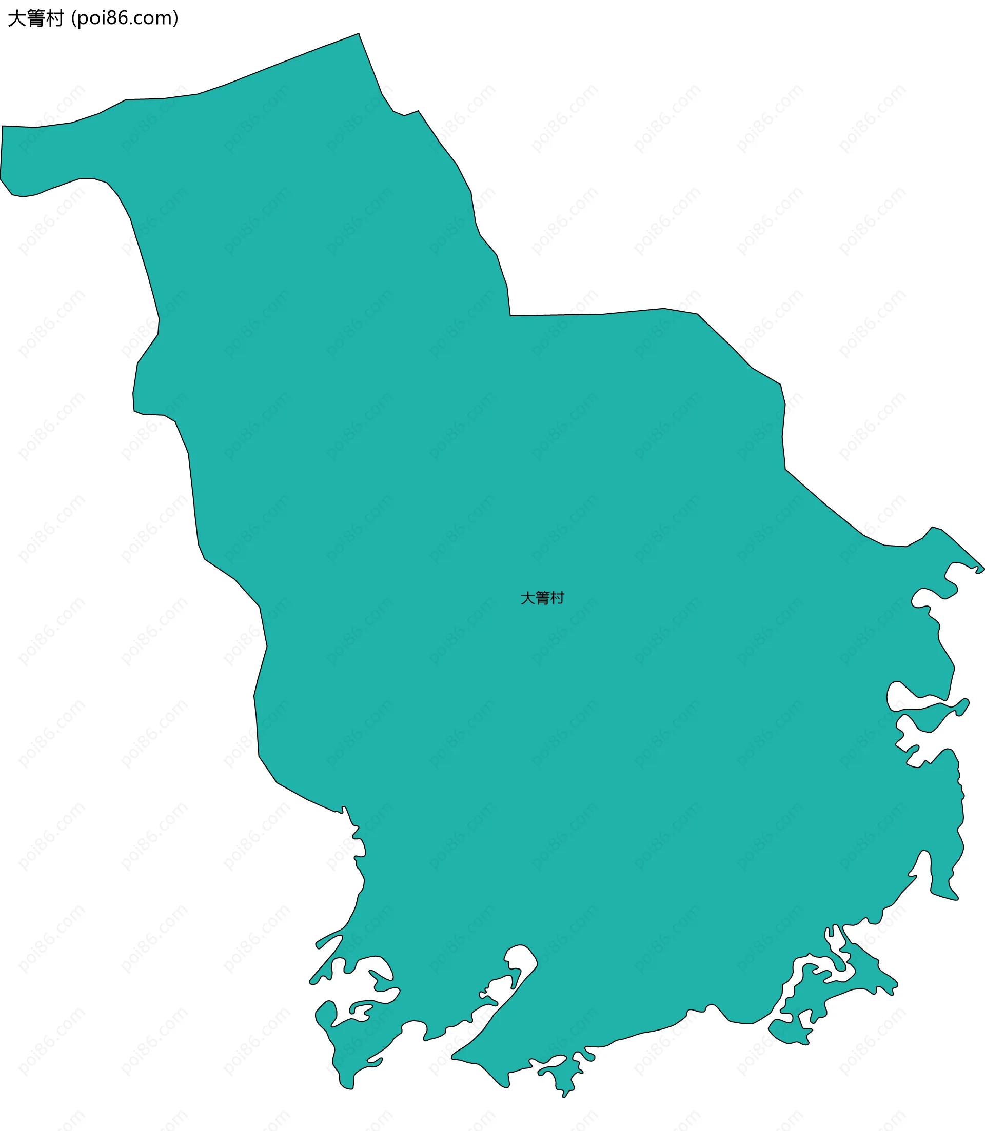 大箐村边界地图